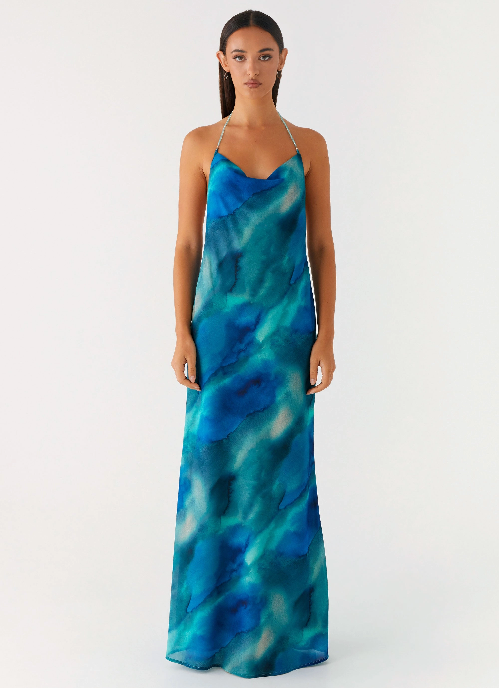 Journey Maxi Dress - Blue Tie Dye Chic Appeal