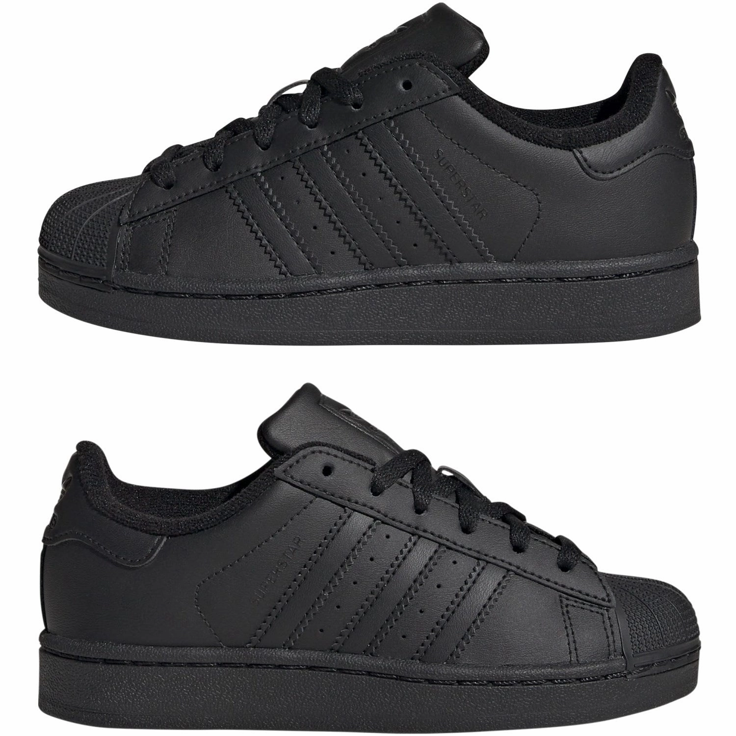 adidas Originals Core Black/Core Black/Core Black Superstar Ii C Sneakers Breathable Knit Upper