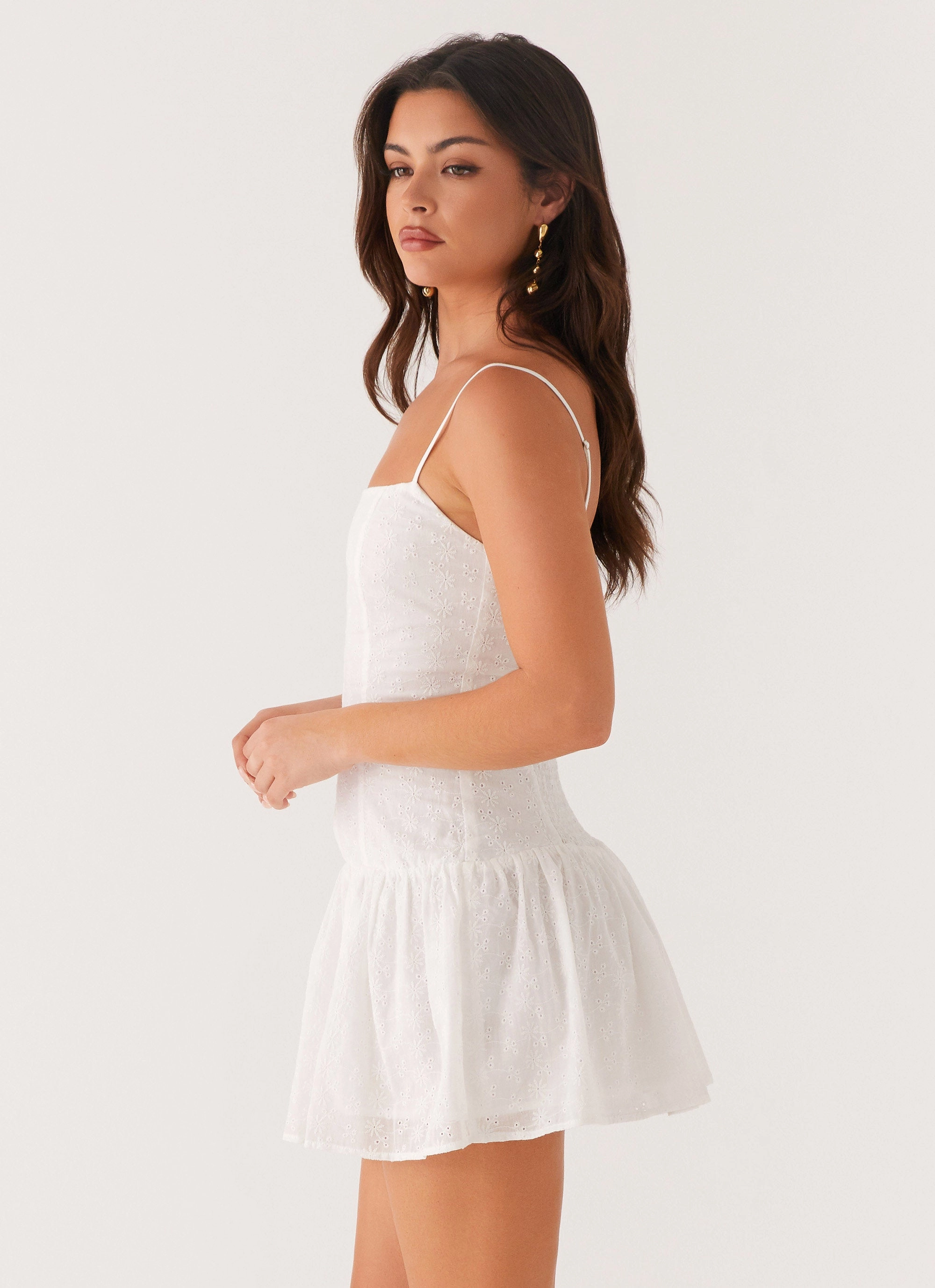 Casual Comfort Subtle Glam Palm Springs Mini Dress - White