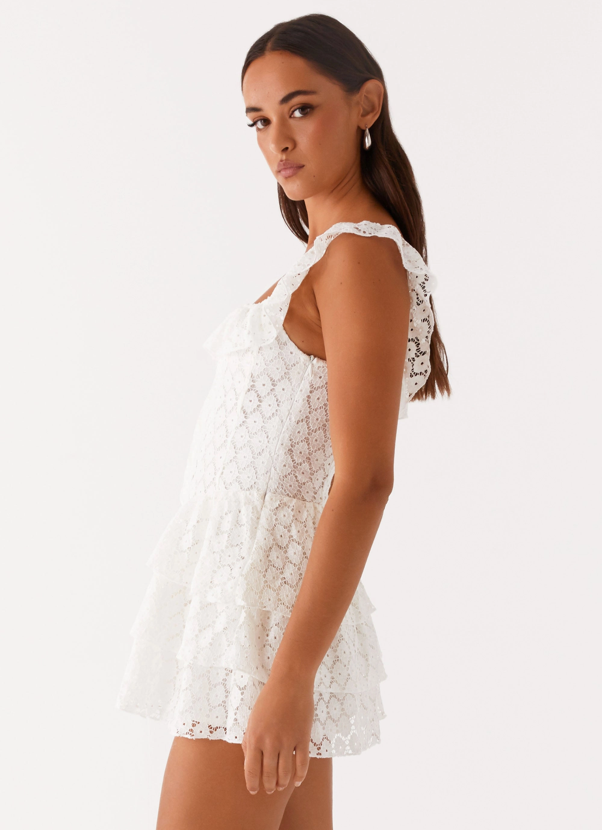 Gentle Stitch Paradise Dreams Corset Mini Dress - White