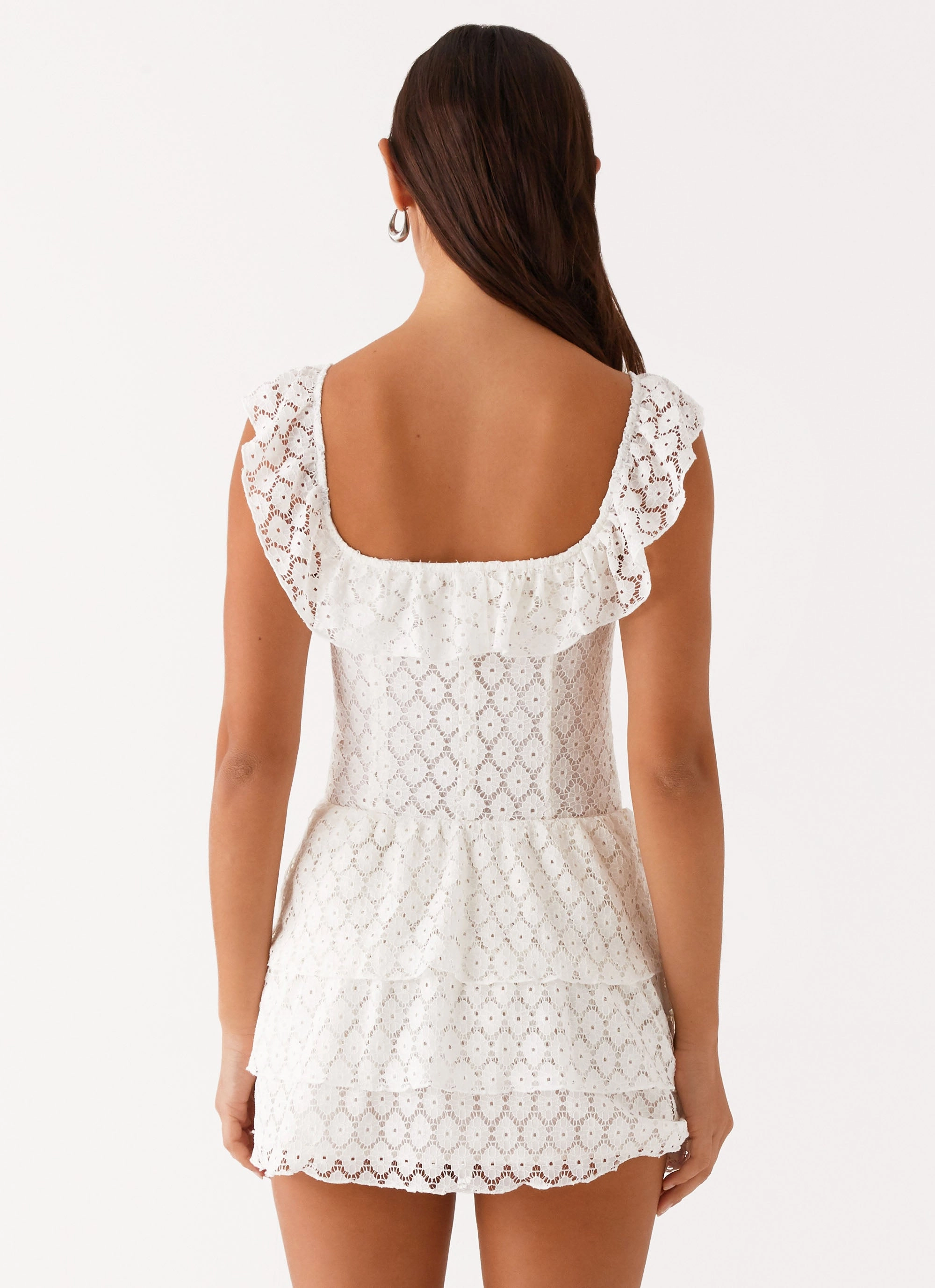 Paradise Dreams Corset Mini Dress - White Easy Elegance Snag-Resistant