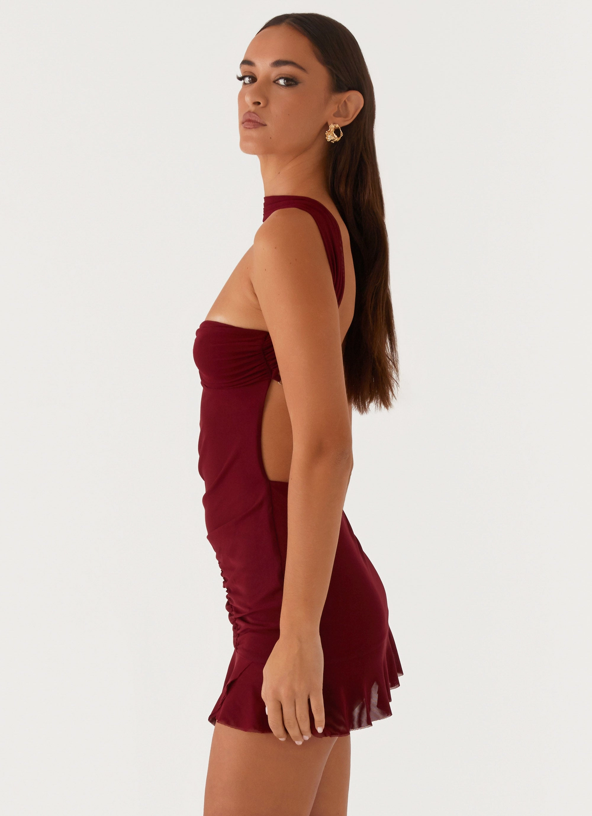 Pari Open Back Mini Dress - Mulberry Trend Fit