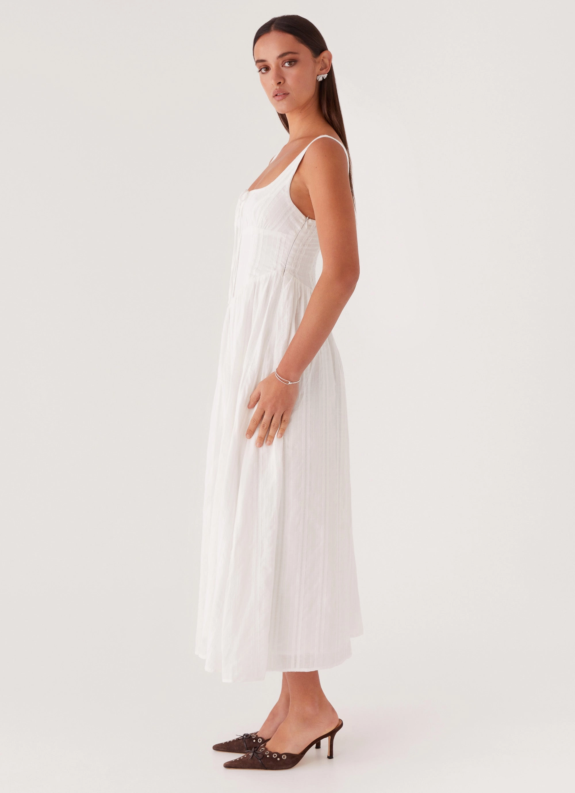 Pascuelle Midi Dress - White Casual-Look Smart Comfort