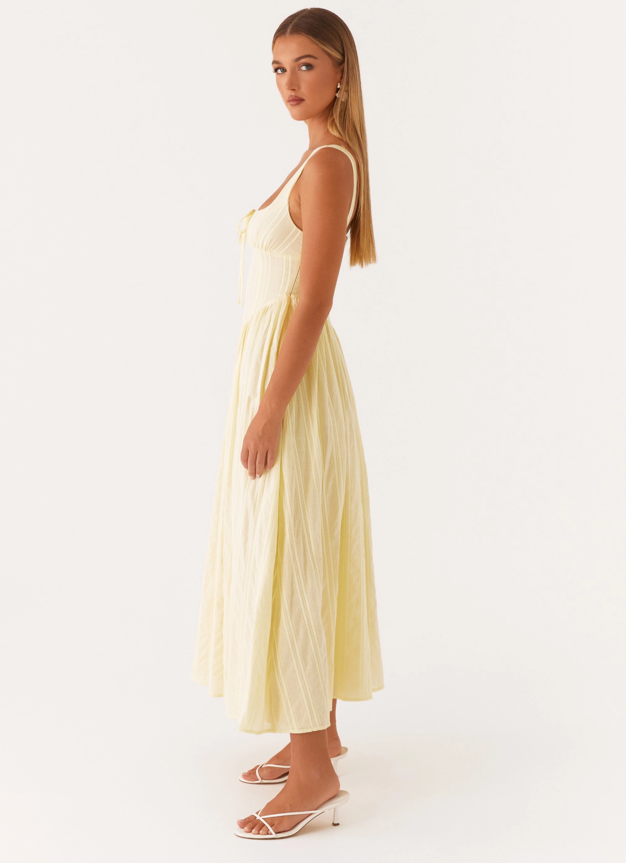 Pascuelle Midi Dress - Yellow Easy Comfort