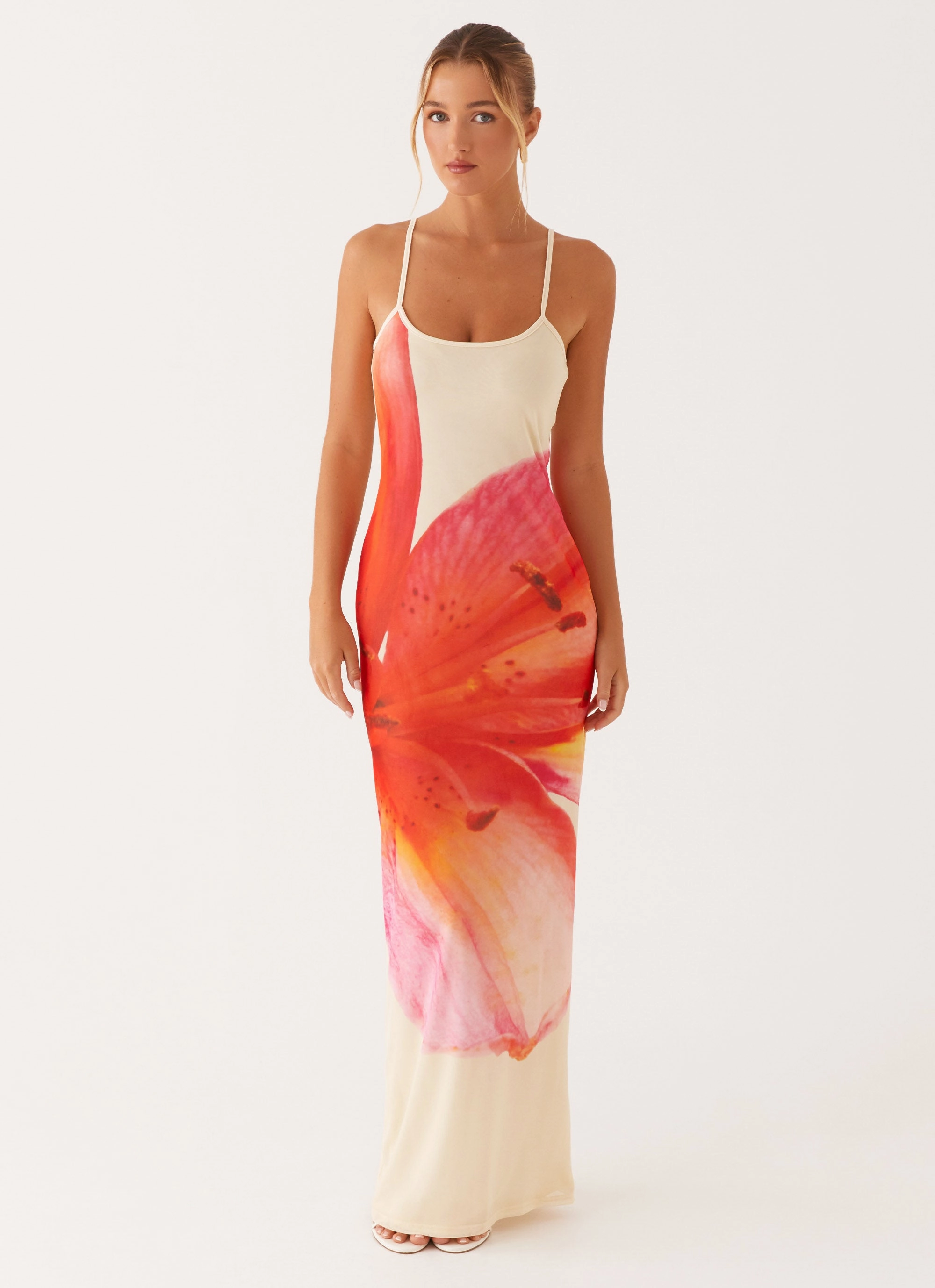 Bad News Mesh Maxi Dress - Yellow Floral Classic Touch