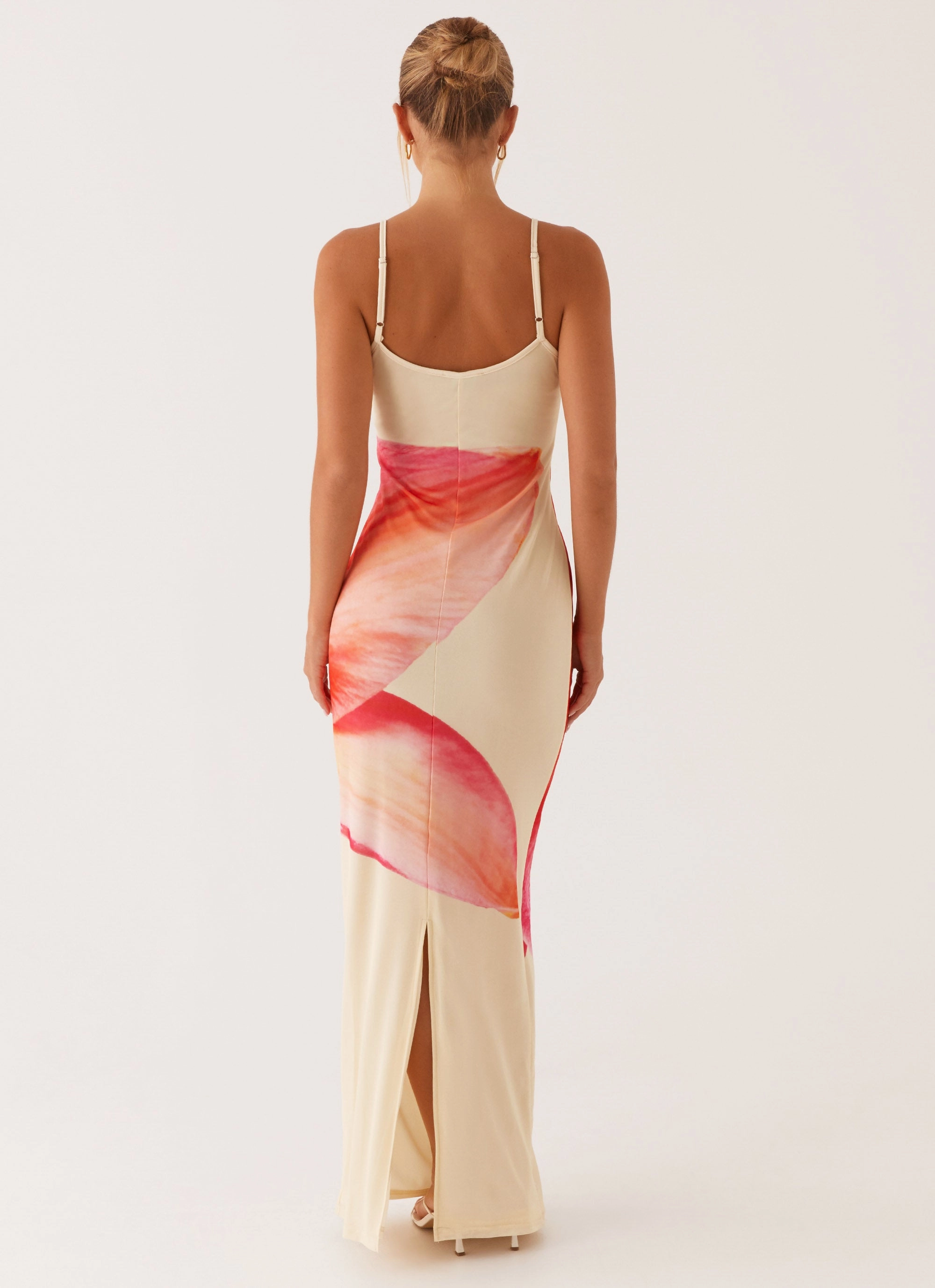 Bad News Mesh Maxi Dress - Yellow Floral Holiday-Party