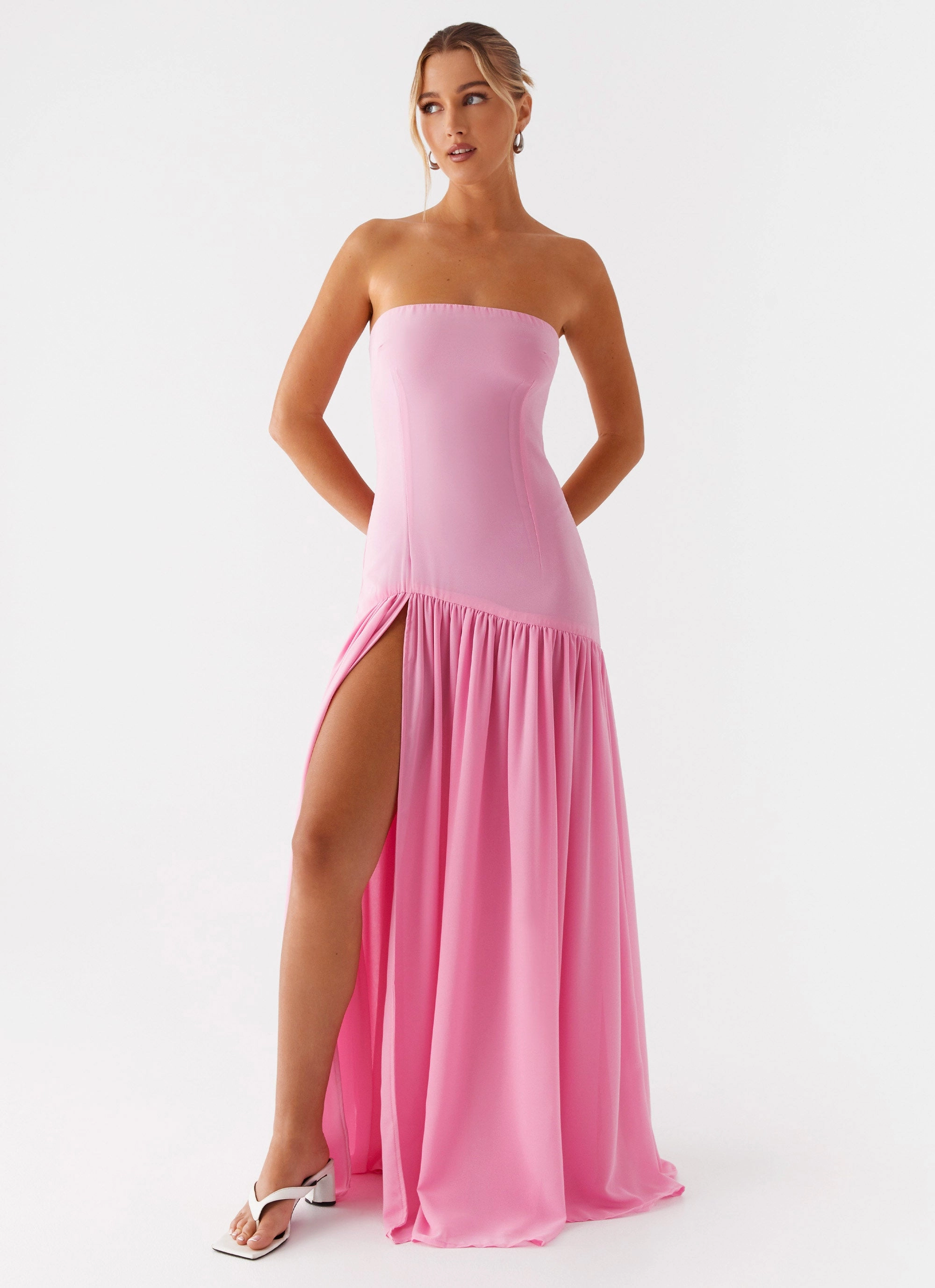 All Day Ready Eden Strapless Maxi Dress - Pink