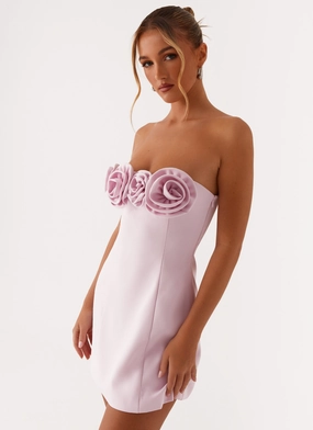 Smooth-Lining Easy and Effortless Patsie Strapless Mini Dress - Pink