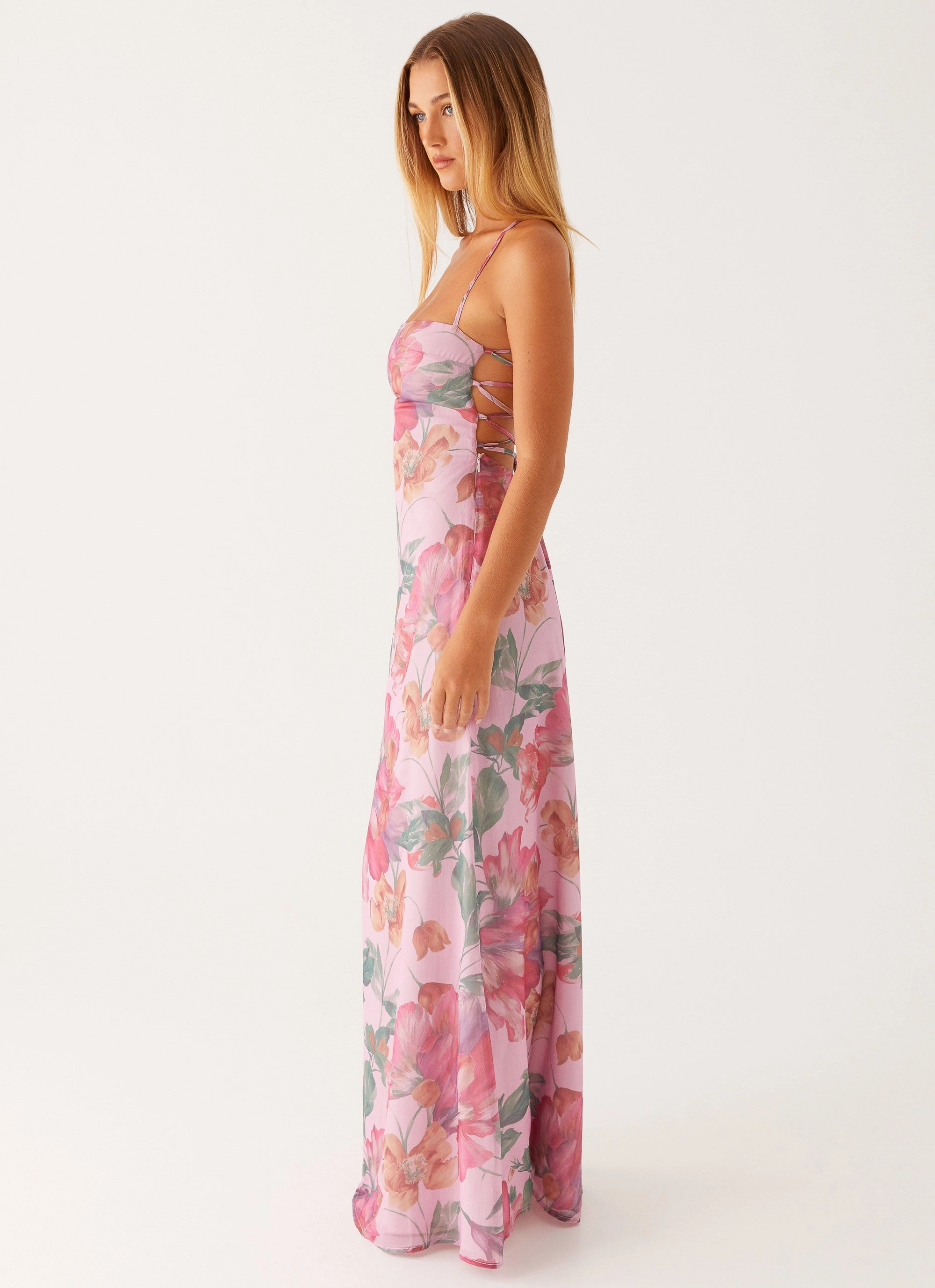 Comfortable and breathable Simple Touch Peggy Maxi Dress - Pink Floral