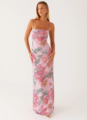 Calm Touch Calm Beauty Peggy Maxi Dress - Pink Floral