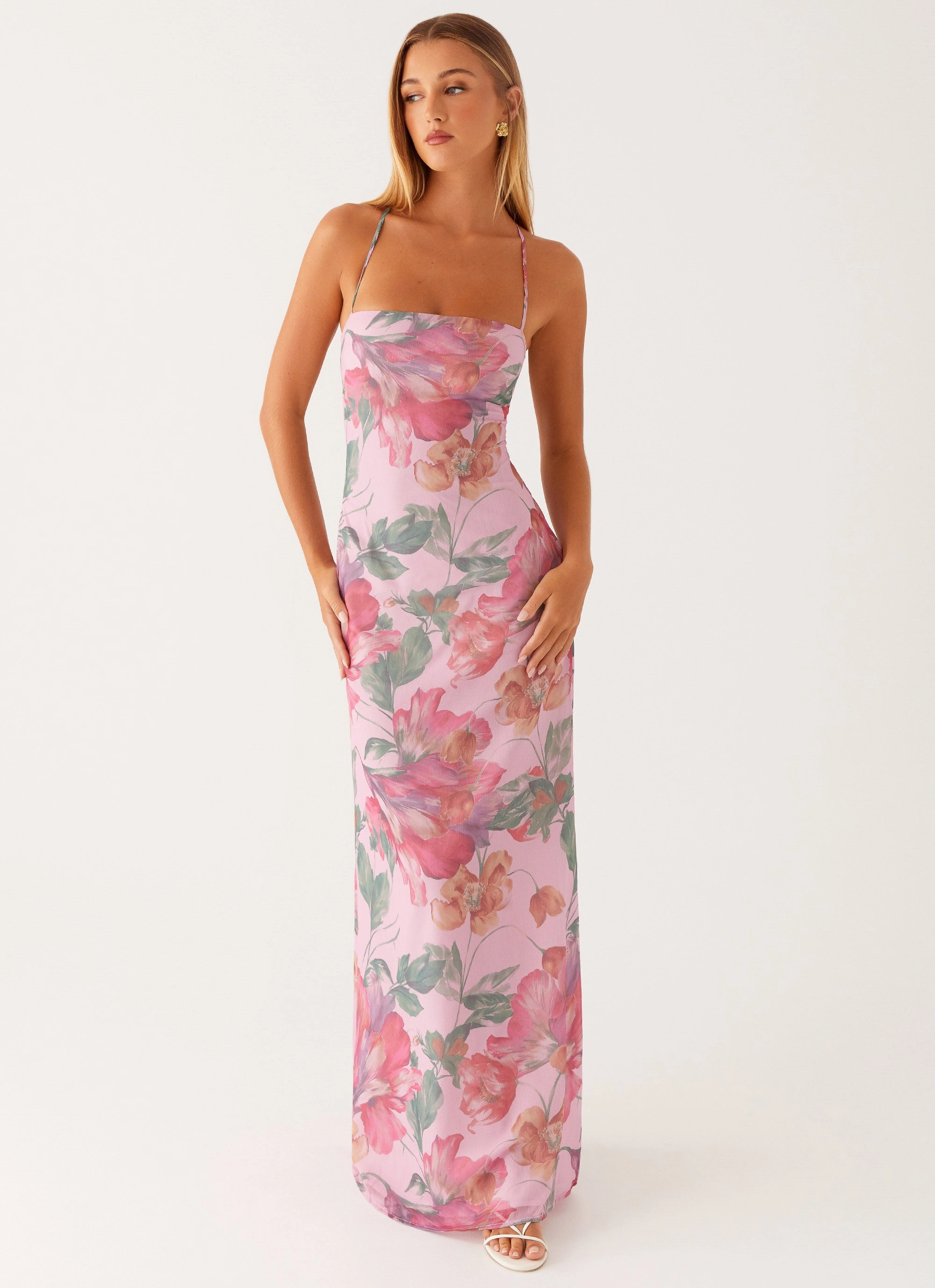 Calm Touch Calm Beauty Peggy Maxi Dress - Pink Floral