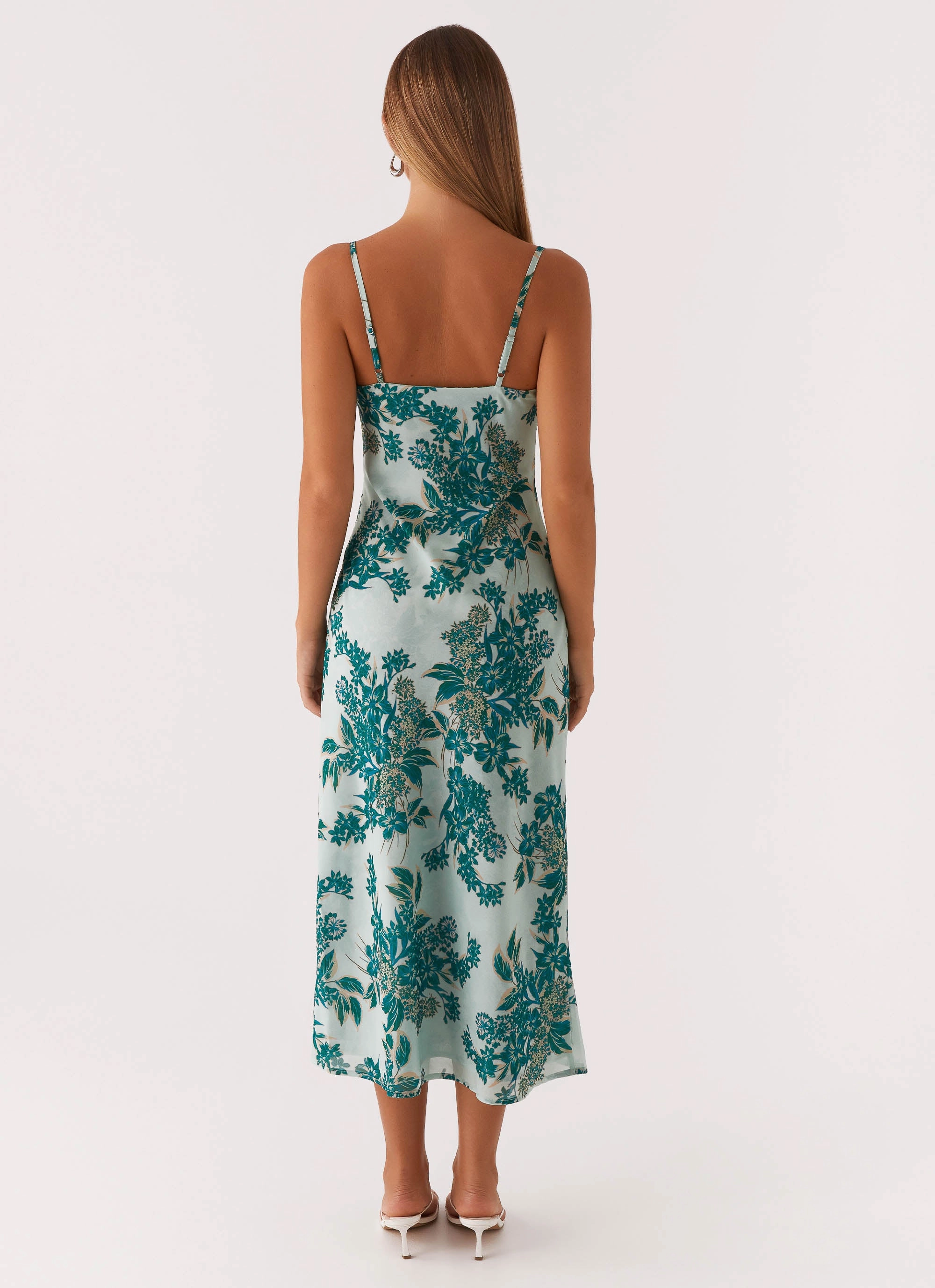 Sheer-Overlay Love Song Midi Dress - Cloud Nine Floral