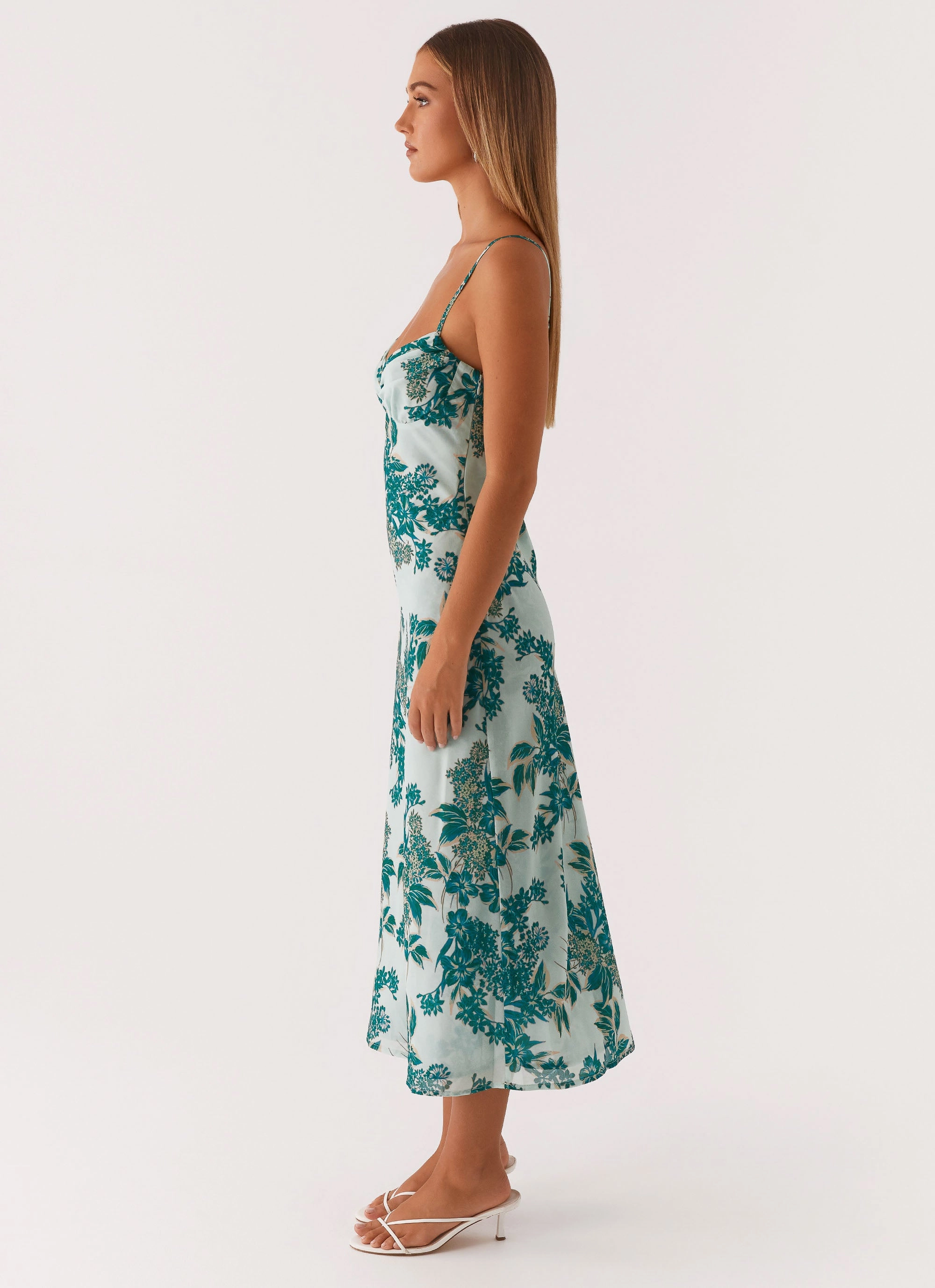 Love Song Midi Dress - Cloud Nine Floral SustainableCotton