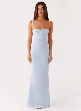 Anna Sophia Maxi Dress - Blue Bold-Color Move Free