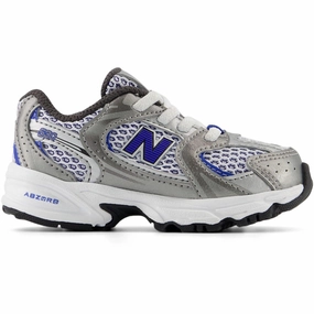 New Balance Dark Silver Metallic New Balance 530 Kids Bungee Lace High Cushion Core Support