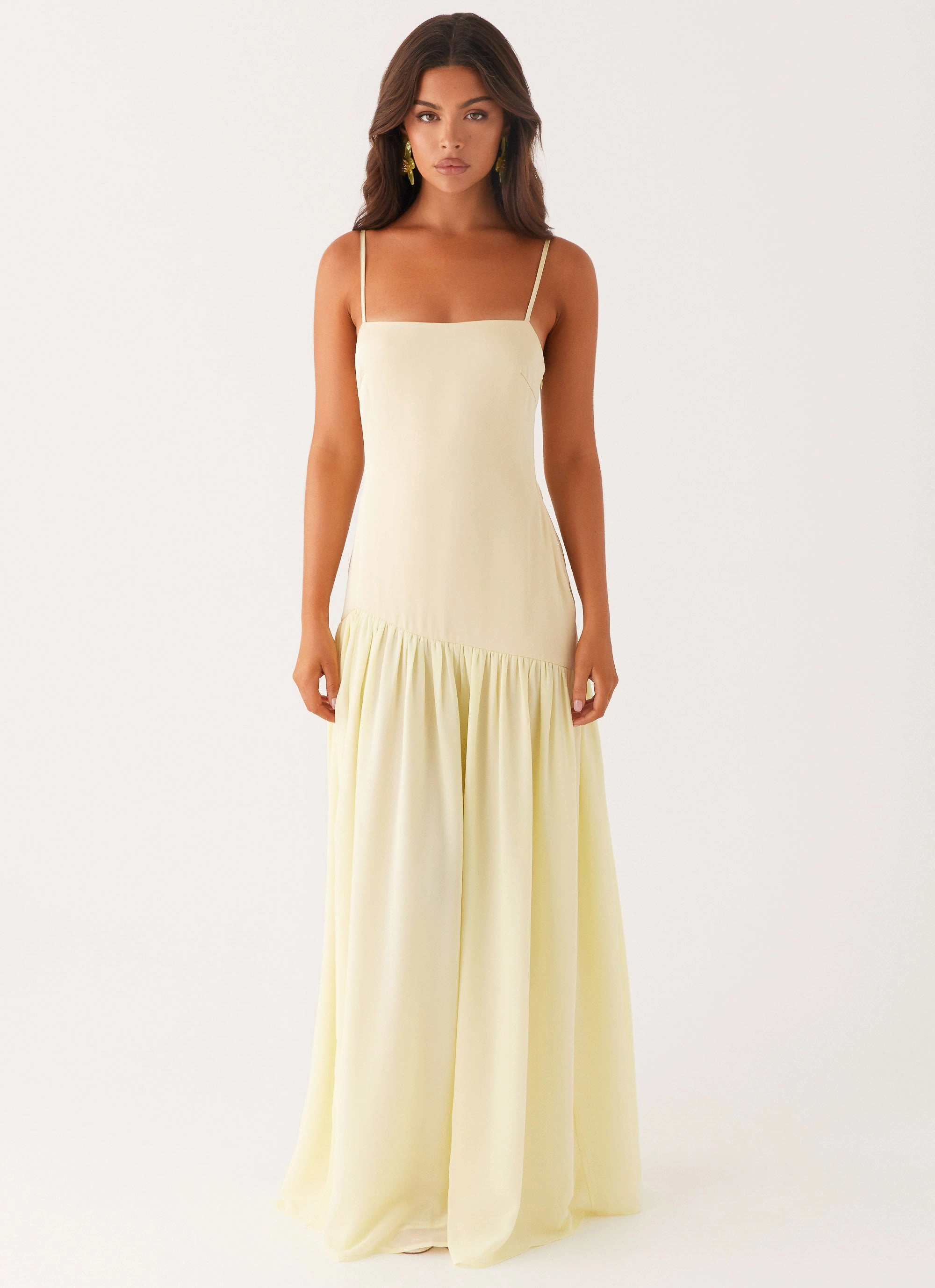 Asteria Maxi Dress - Yellow Water-resistant Sunset Glow