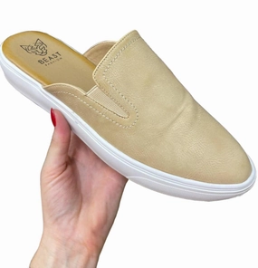 Step Into Comfort Everyday Slip Women's Reena Sneaker Mules In Light Beige
