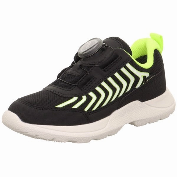 Superfit Rush Sneakers Black/Yellow Comfortable Heel