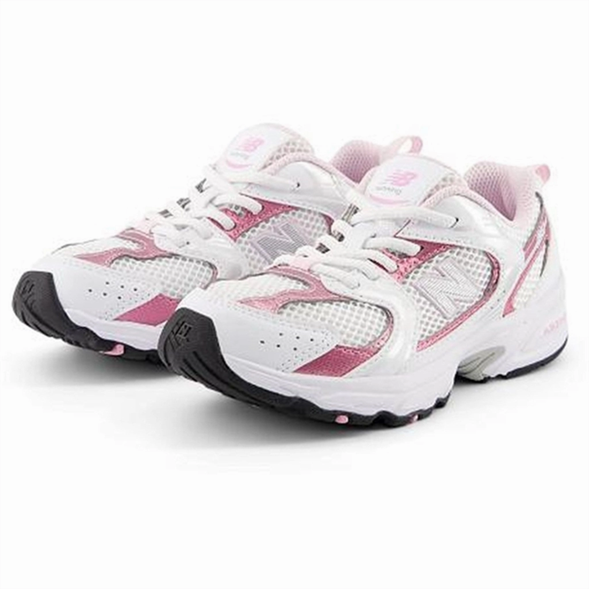 Stability Enhancing Structure Shock-absorbent wear New Balance 530 Kids Bungee Lace Sneakers White