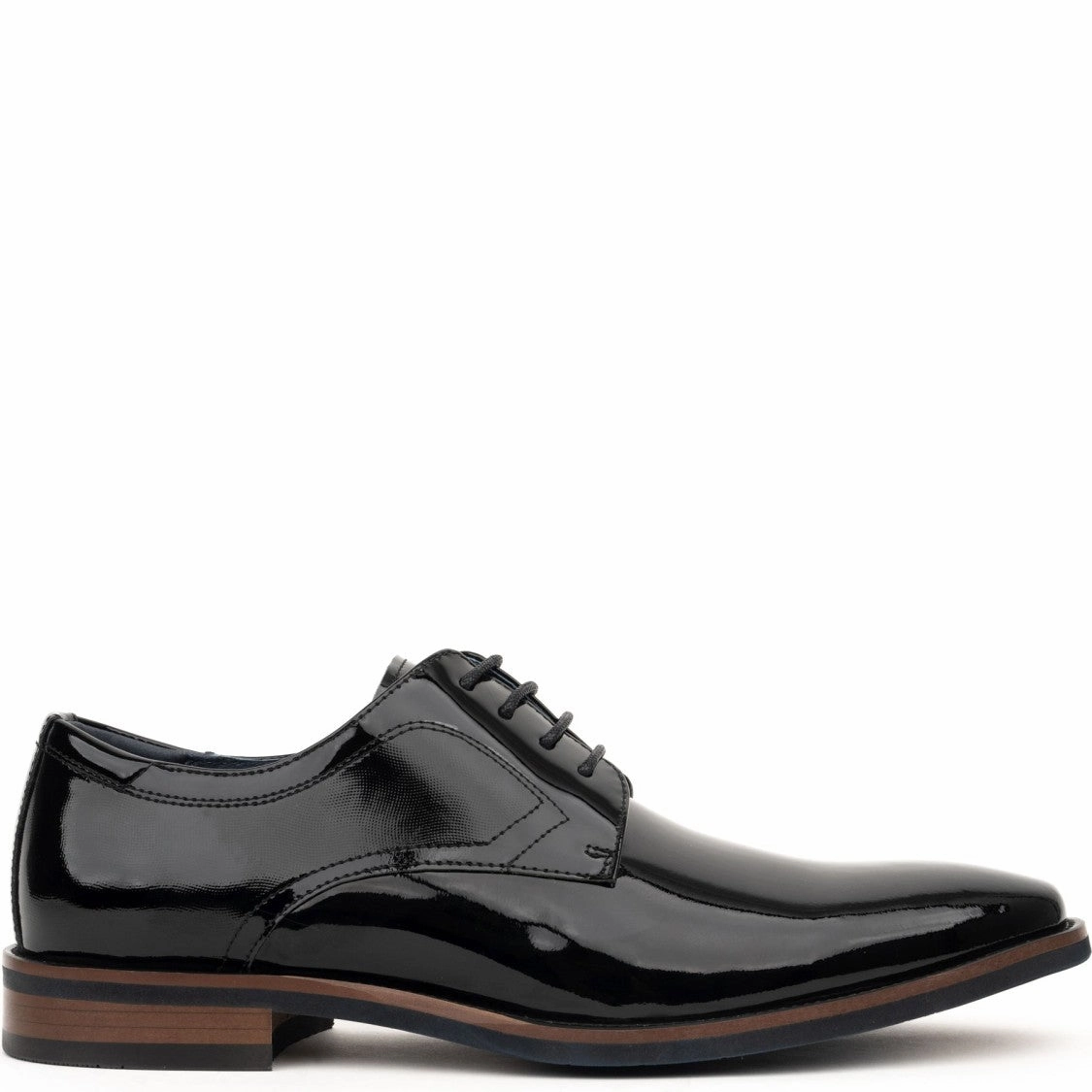 Euro Cut Modern Movement Pointed Toe Black Leather Formal Shoes