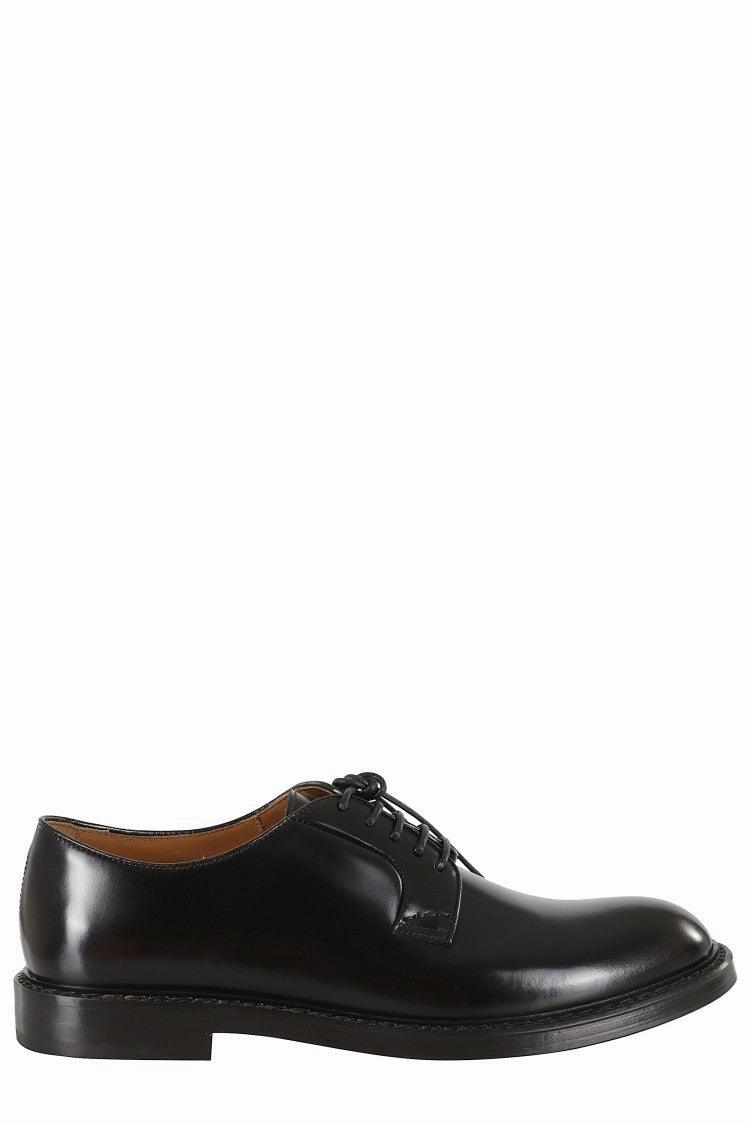 Polish Free Brushed Leather Derby Shoes