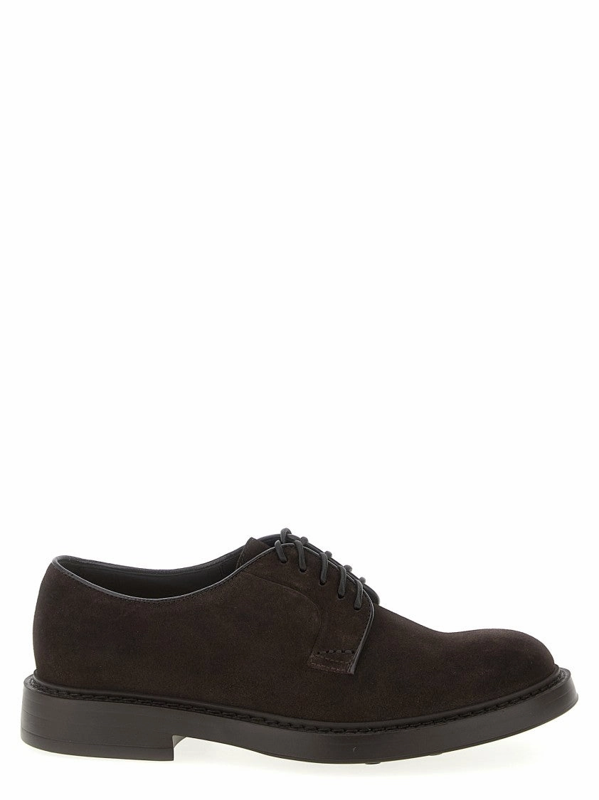 Brown Suede Derby Shoes With Blake Construction Boardroom Ready Silent Luxe