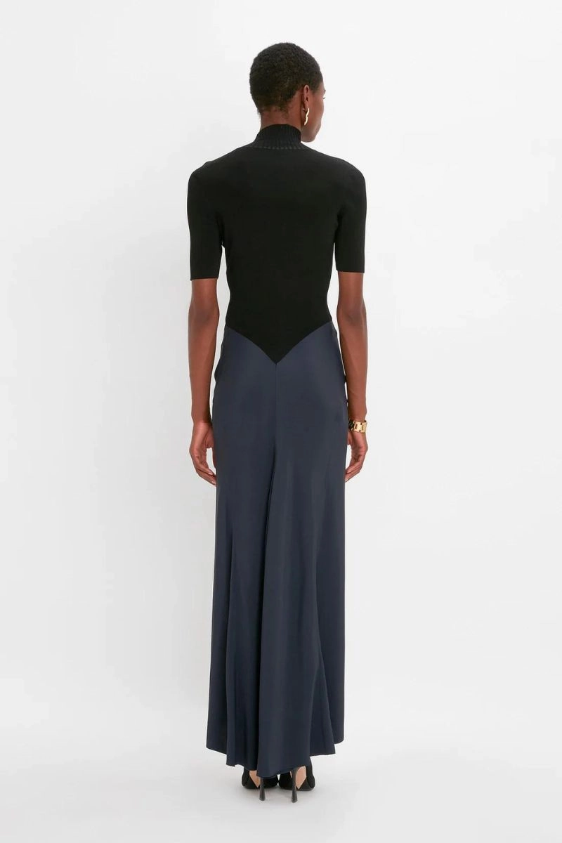 Polo Neck Gathered Dress Day-to-evening dress Fresh Motion