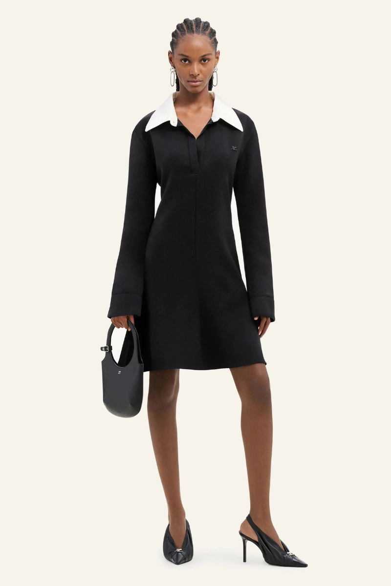 Everyday-Use Polo Tailoring Mini Dress