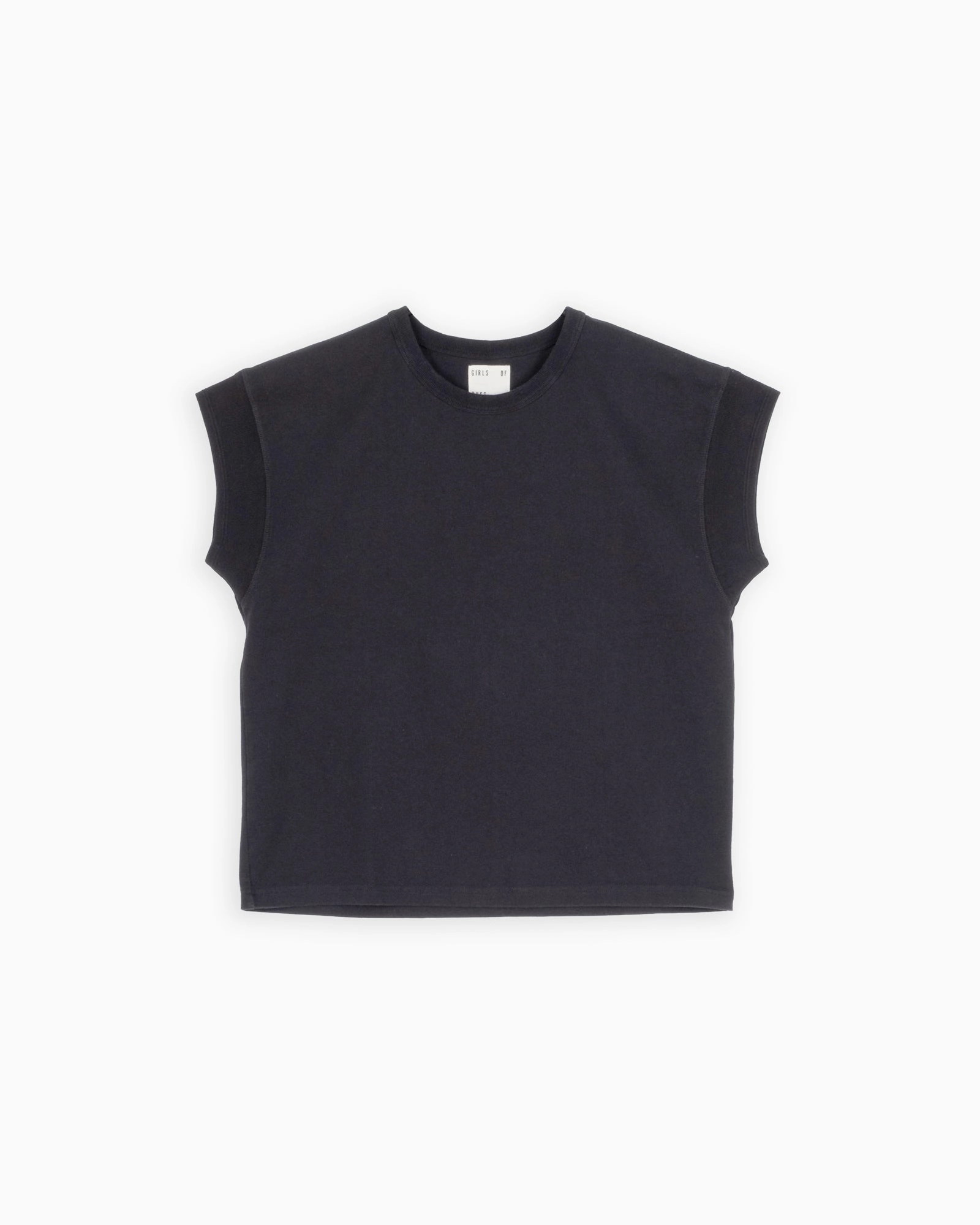 Stretchable Knit G.o.D Muscle T Heavy Flame Black