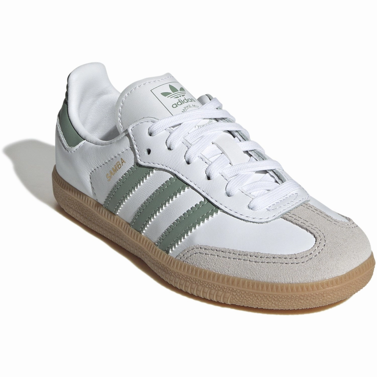 adidas Originals Ftwr White/Silver Green/Gum 3 Samba Og C Sneakers Lateral Stability Guide Freedom Walk