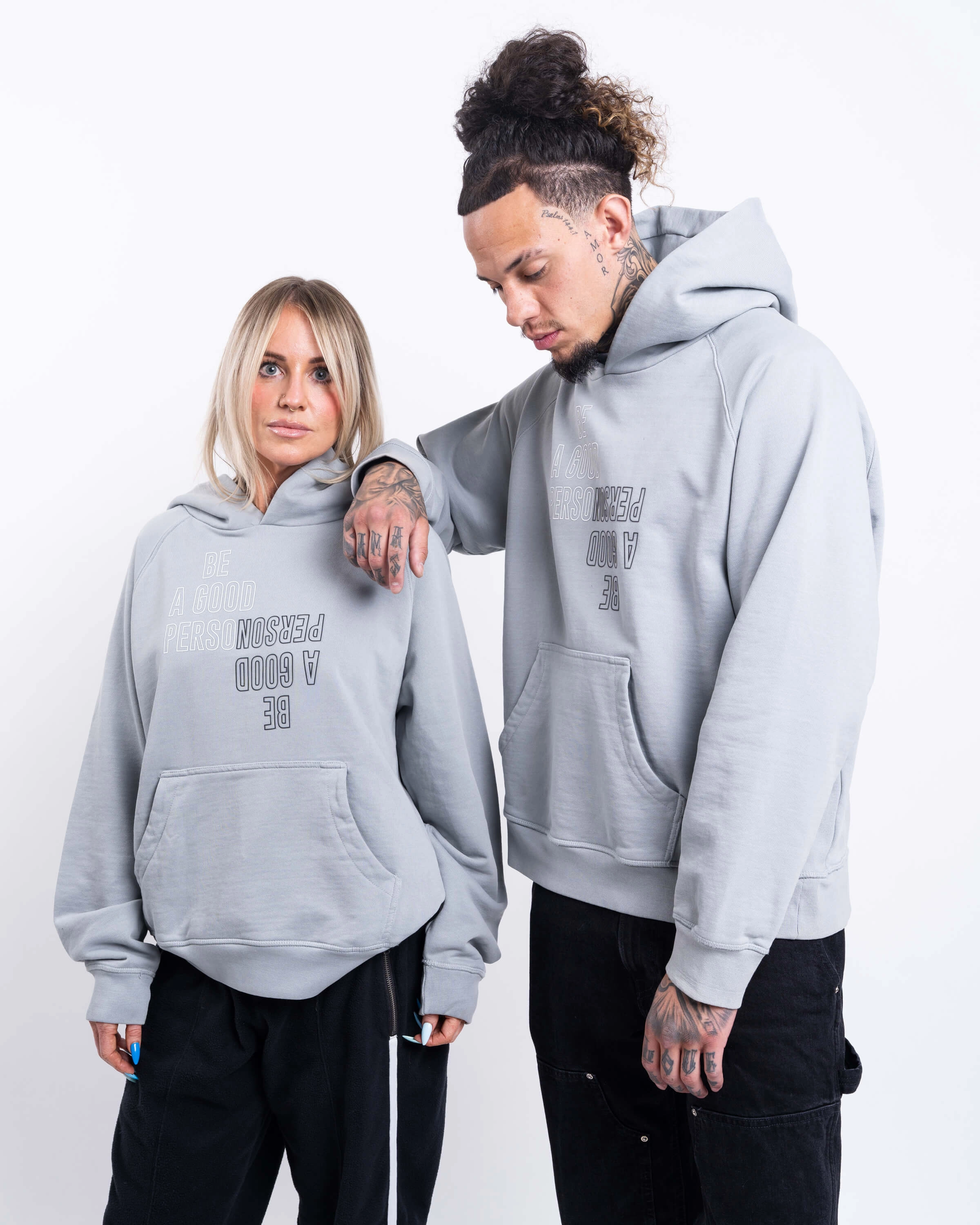 Lightweight Design Reflection Heavyweight Hoodie - Mineral