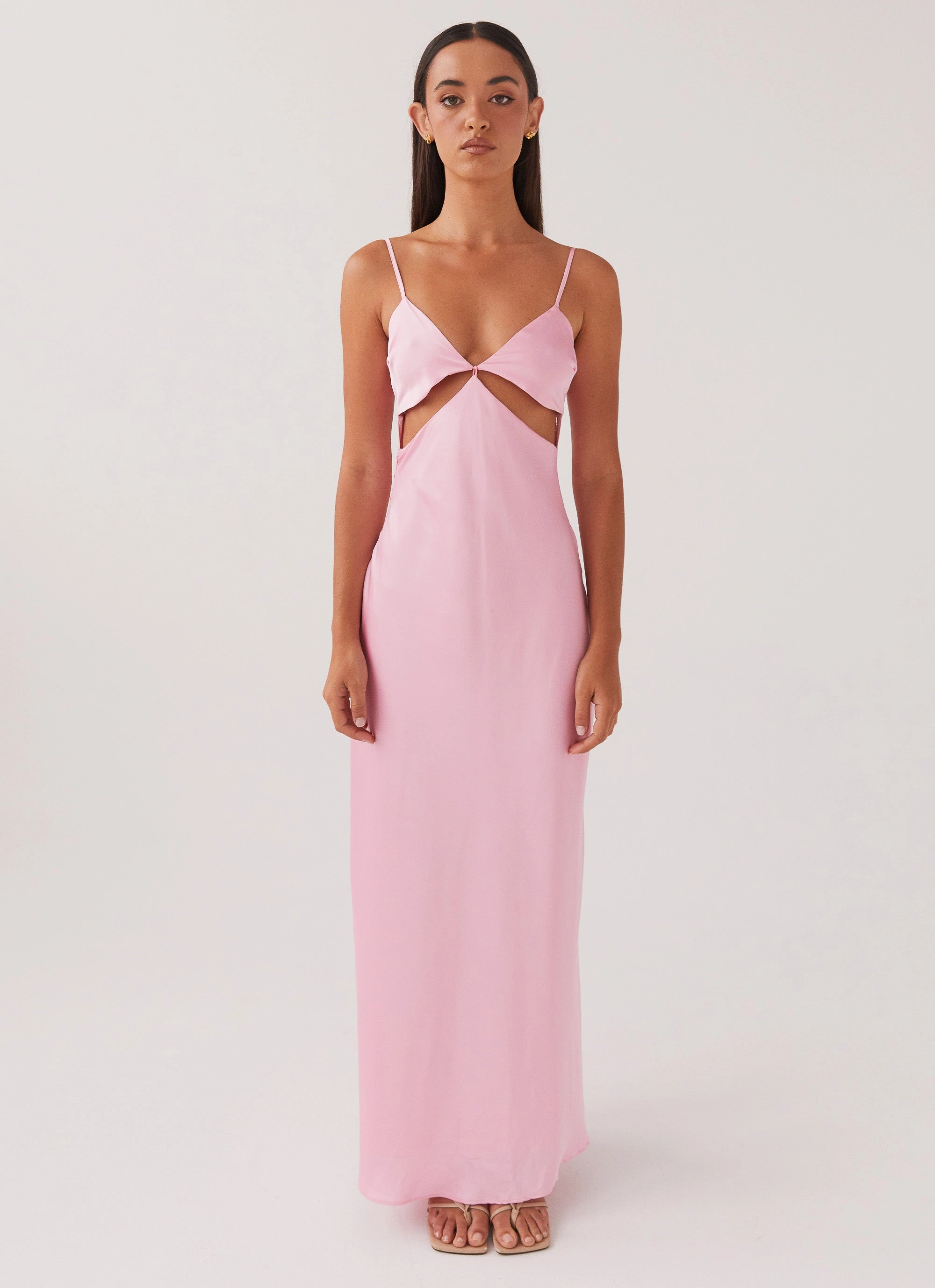Pretty In Pink Maxi Dress - Rose Quartz Draped Layer