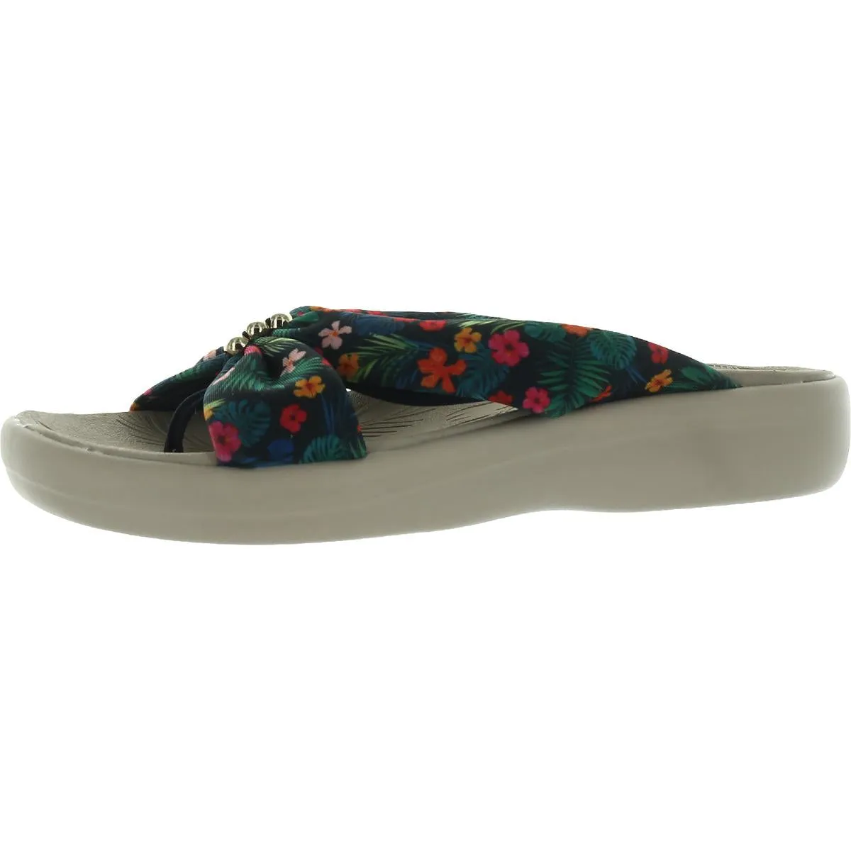 Sandal Add Ons Metal Ring Promise Womens Wedge Thong Slide Sandals