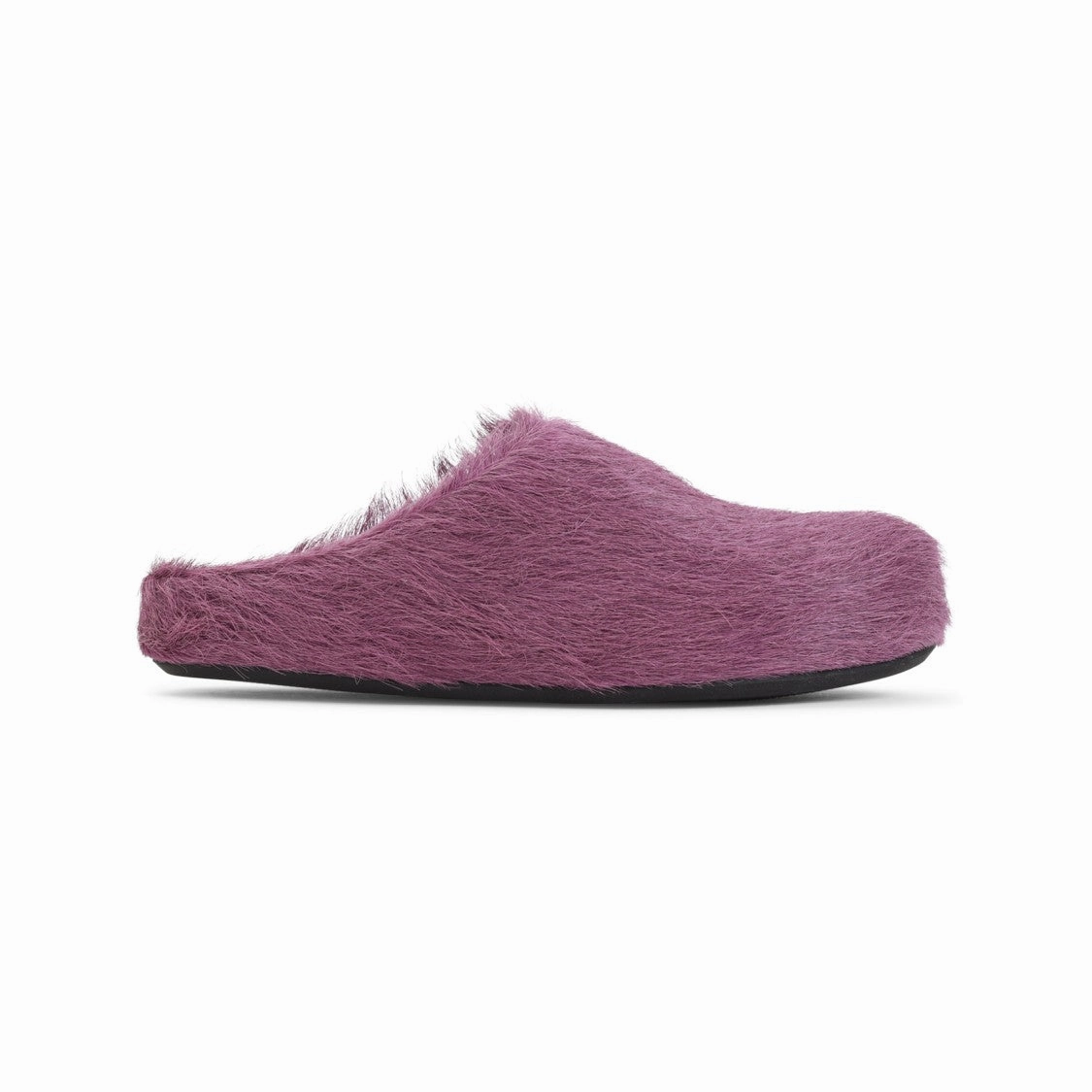 Prune Violet Calf Hair Fussbett Mules Simple Relax Fit Comfortable Stride