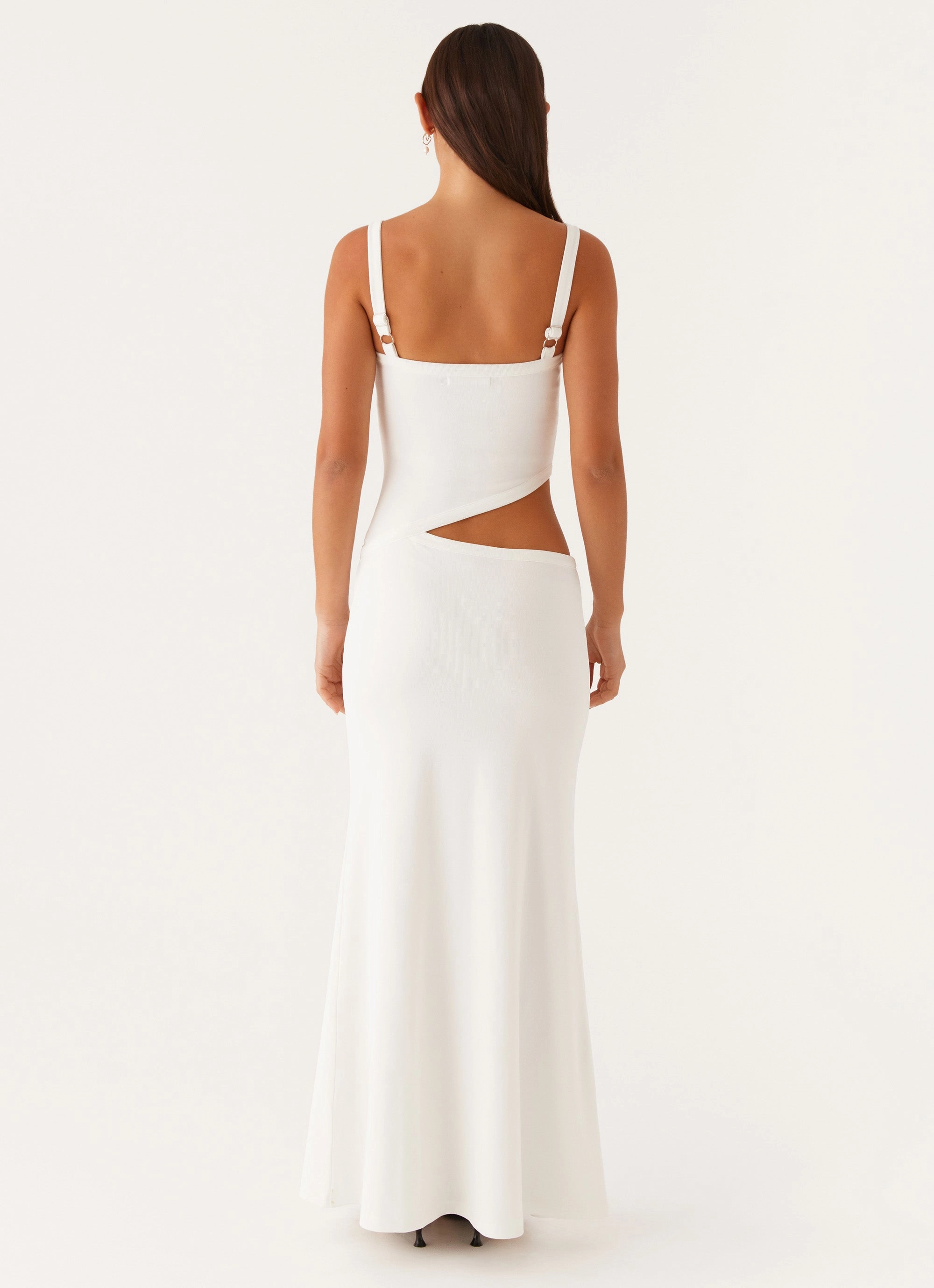 Jocelyn Maxi Dress - White Compact Fit Effortless Piece