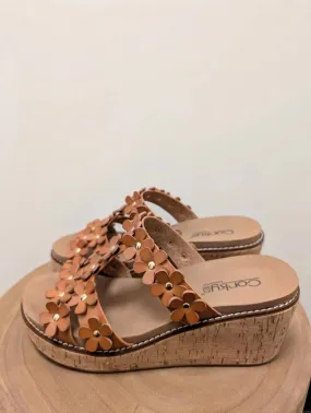 Urban Escape Women Mic Drop Wedge In Cognac Brown