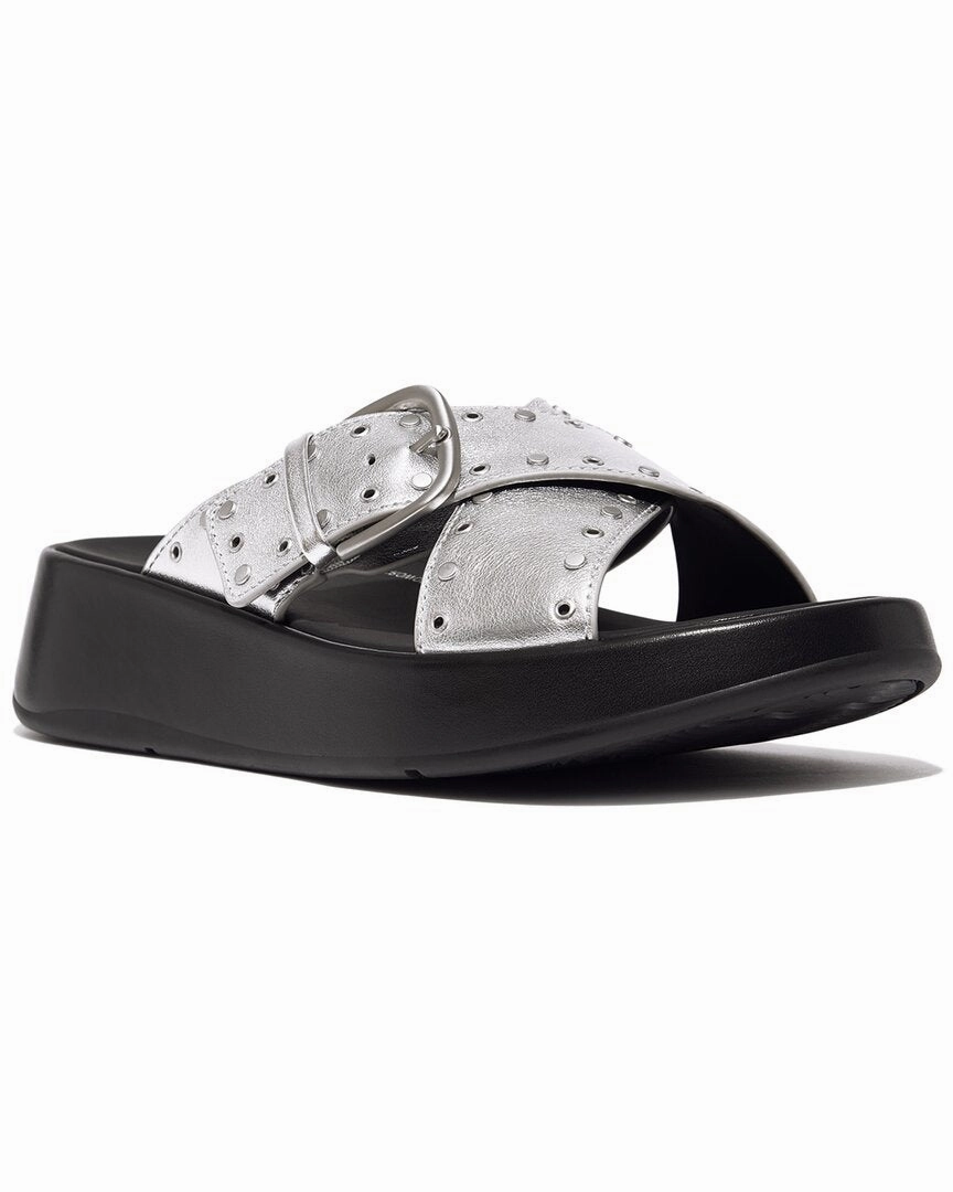 Running Specific Instant Relaxation FitFlop F-Mode Leather Slide