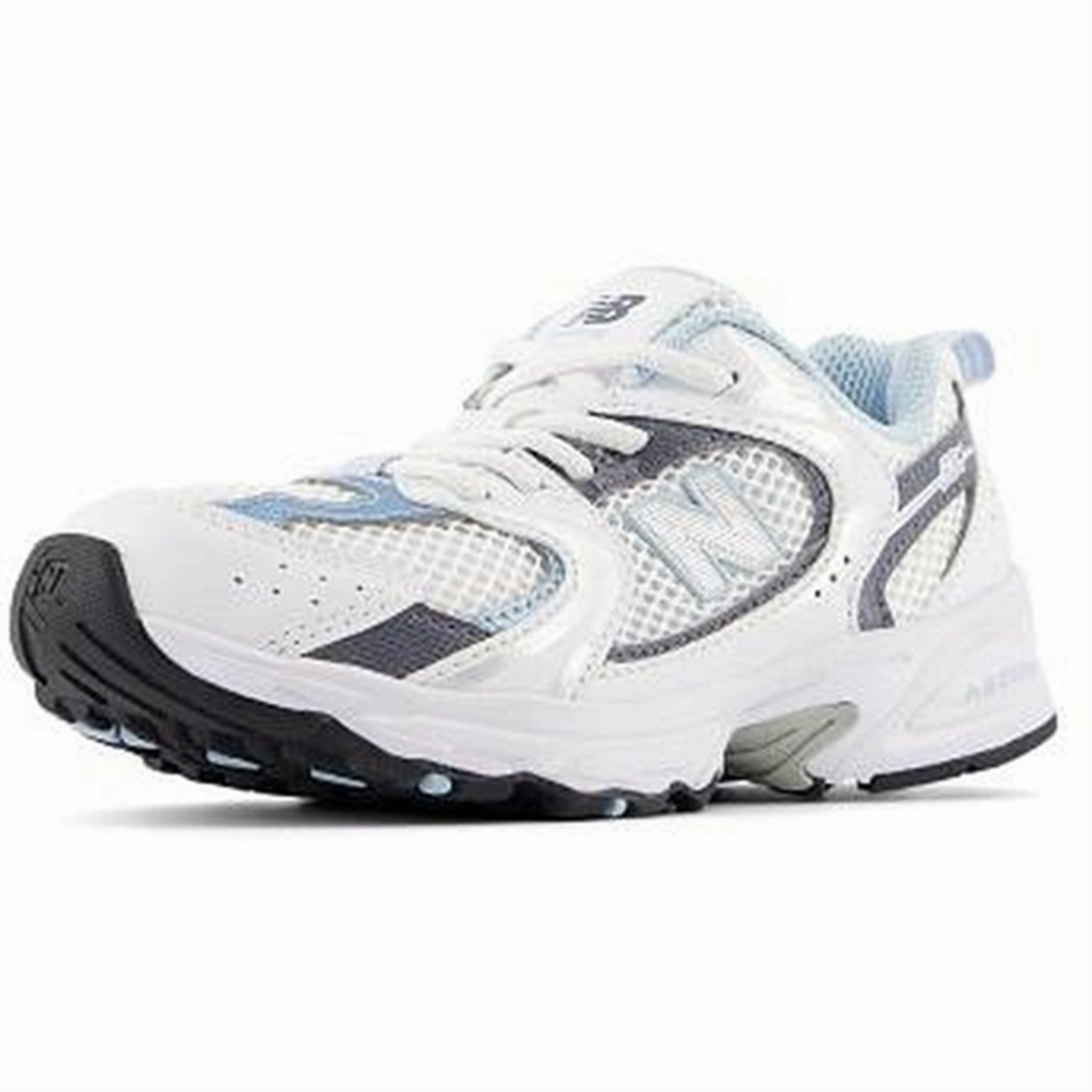 Hyper Durable Outsole New Balance 530 Kids Bungee Lace Sneakers White