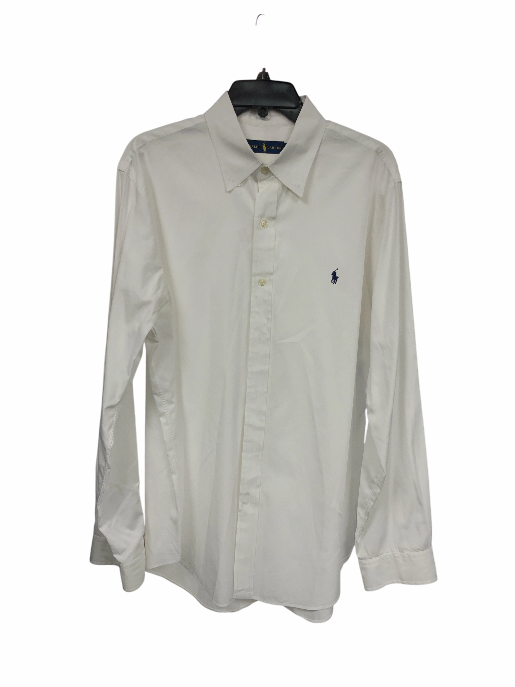 Ralph Lauren Men's Dress Shirt White XL Checkered Print