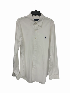 Ralph Lauren Men's Dress Shirt White XL Checkered Print
