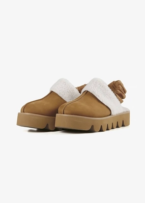 Women's Sherpa Sling Mule In Brown Quick Travel Sandals