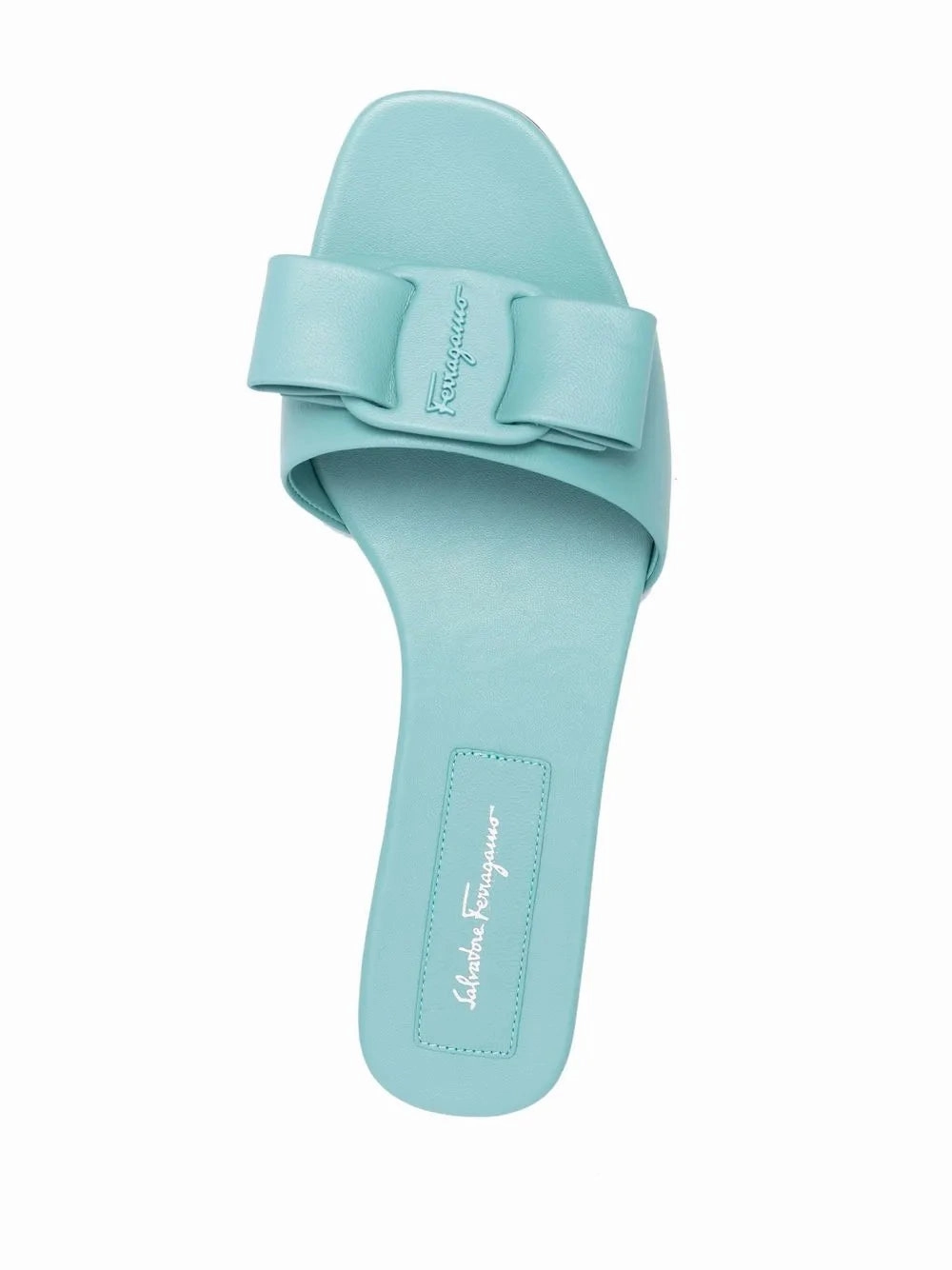 Ferragamo Embossed Bow-Detail Sandals Relaxing Step