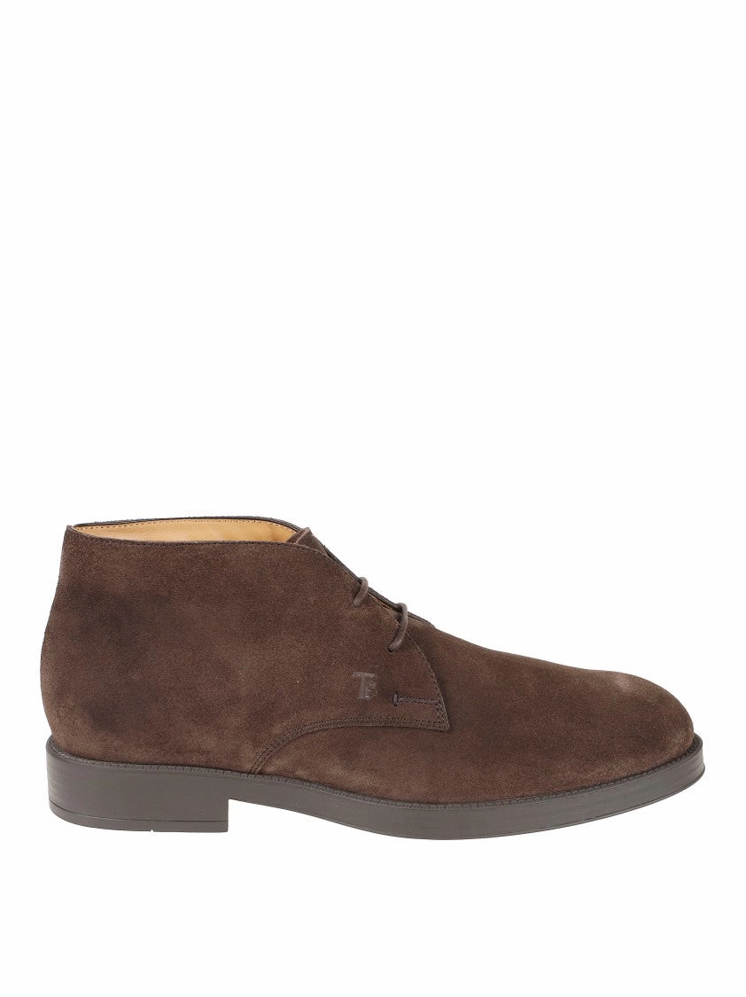 Show Time Minimalist Dark Brown Suede Lace-Up Shoes