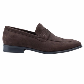 Moccasin Loafers Shoes Leather Lined Slip On Suede Smart Formal Shoe Heel Ease Mark Edge