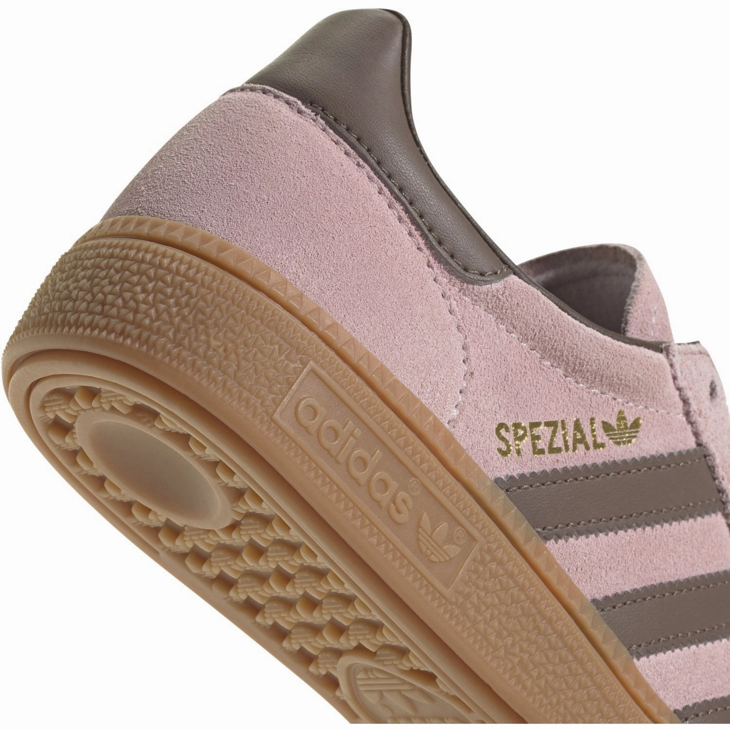 adidas Originals Clear Pink/Earth Strata/Gum 3 Handball Spezial J Sneakers Knit Upper Material Blown Rubber Cushion
