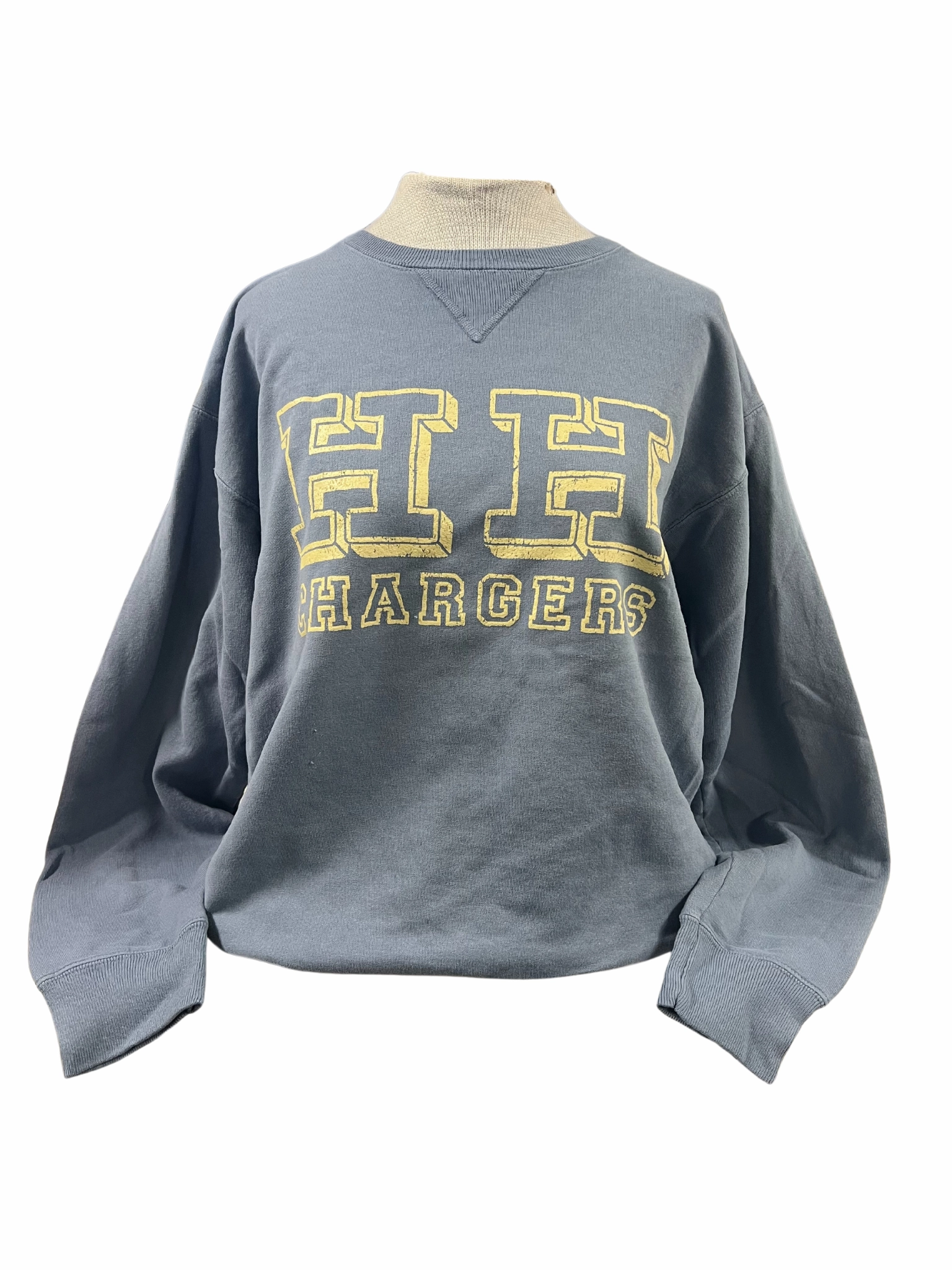 Women's Sweatshirt, grey/blue, yellow gold HH CHARGERS Modern Active Minimal Fashion