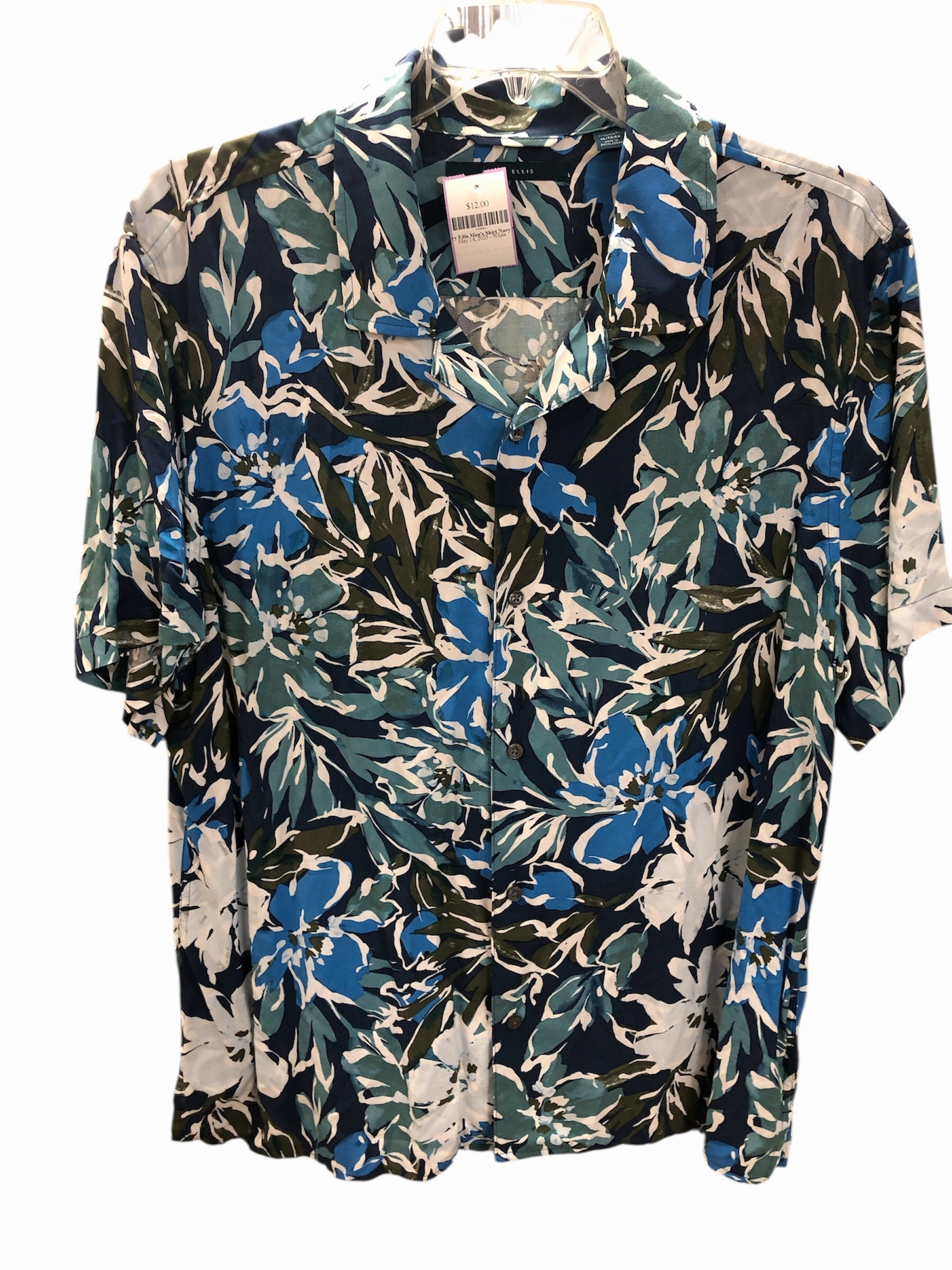 Spring Collection Perry Ellis Men's Shirt Navy XL