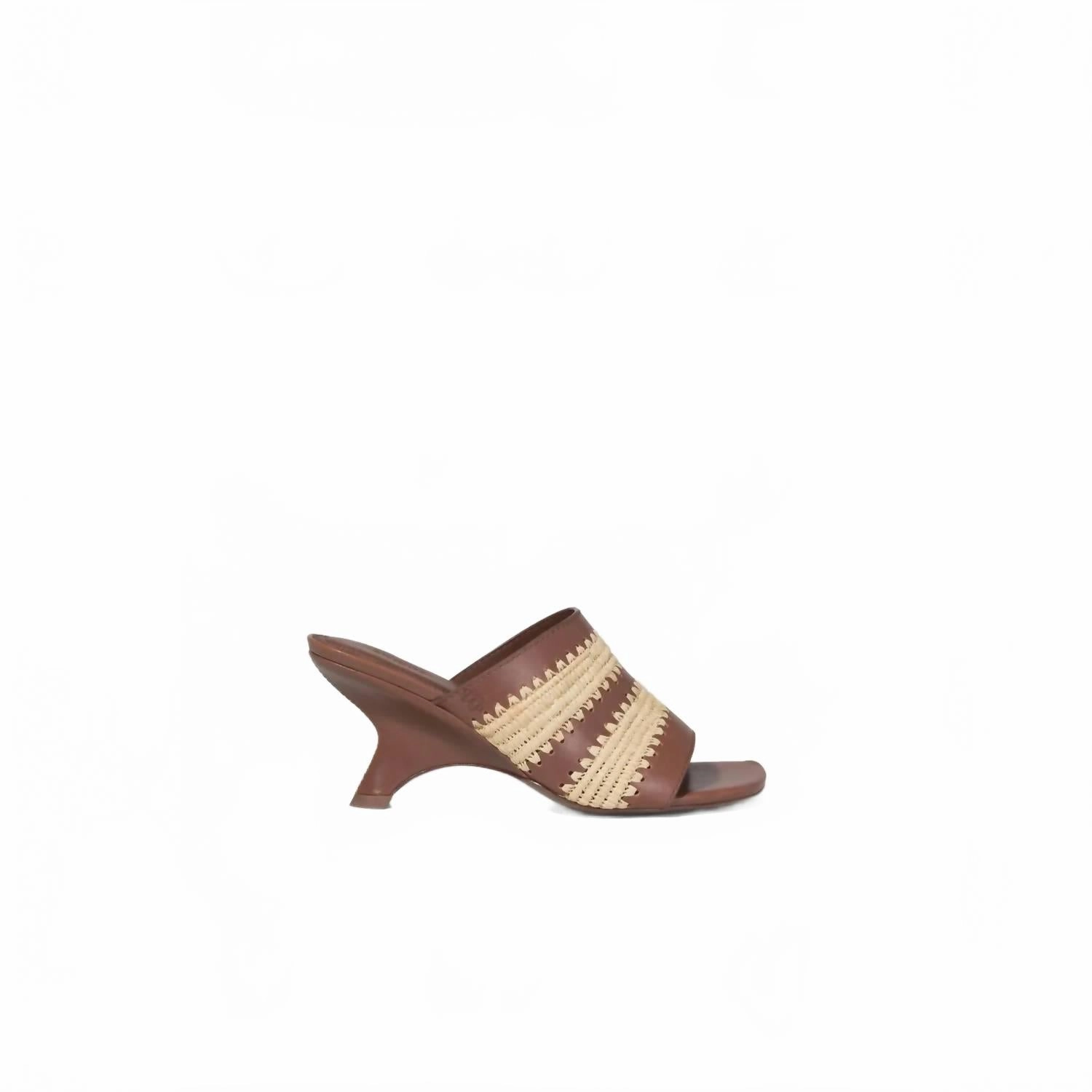 Women's Shadow Mule Raffia Sandal In Sable Sweat Proof