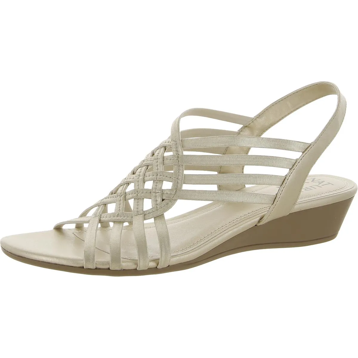 Remix Womens Comfort Insole Faux Leather Wedge Sandals Indoor Wear