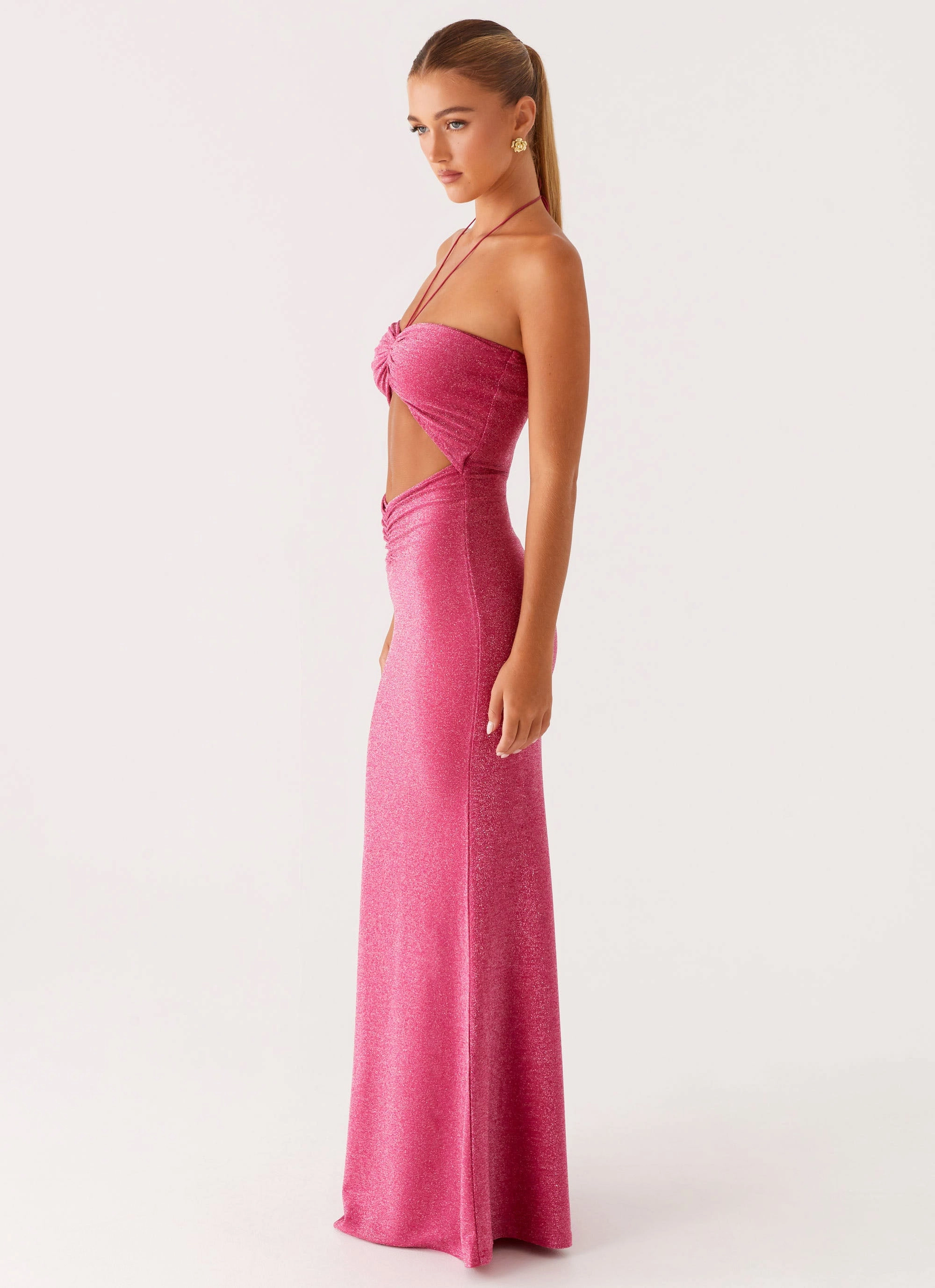 Quick Glam Lorenzo Maxi Dress - Raspberry